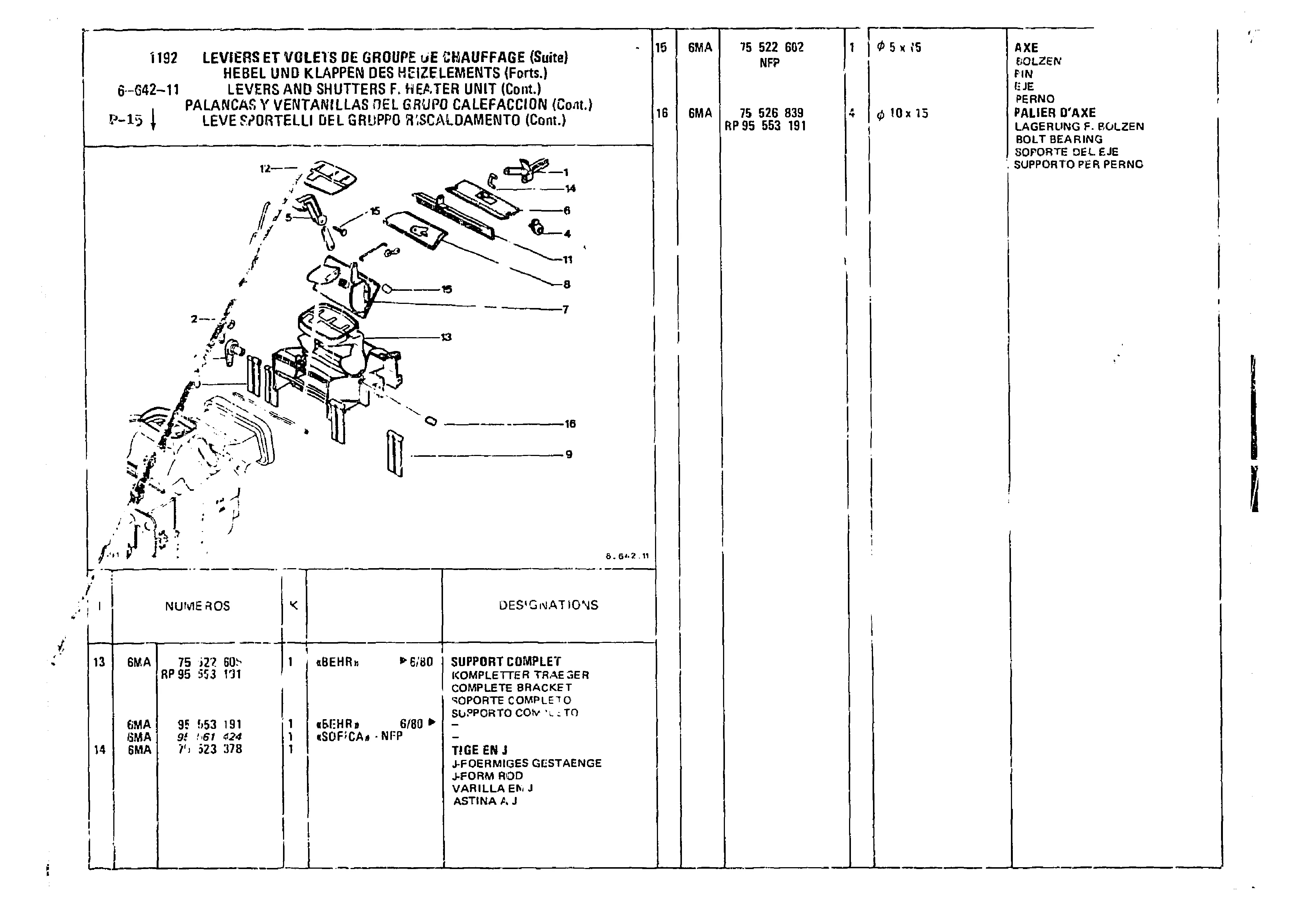 Levers & Shutters, page 592 of 860 — CX Parts Catalogue — 1979–1981