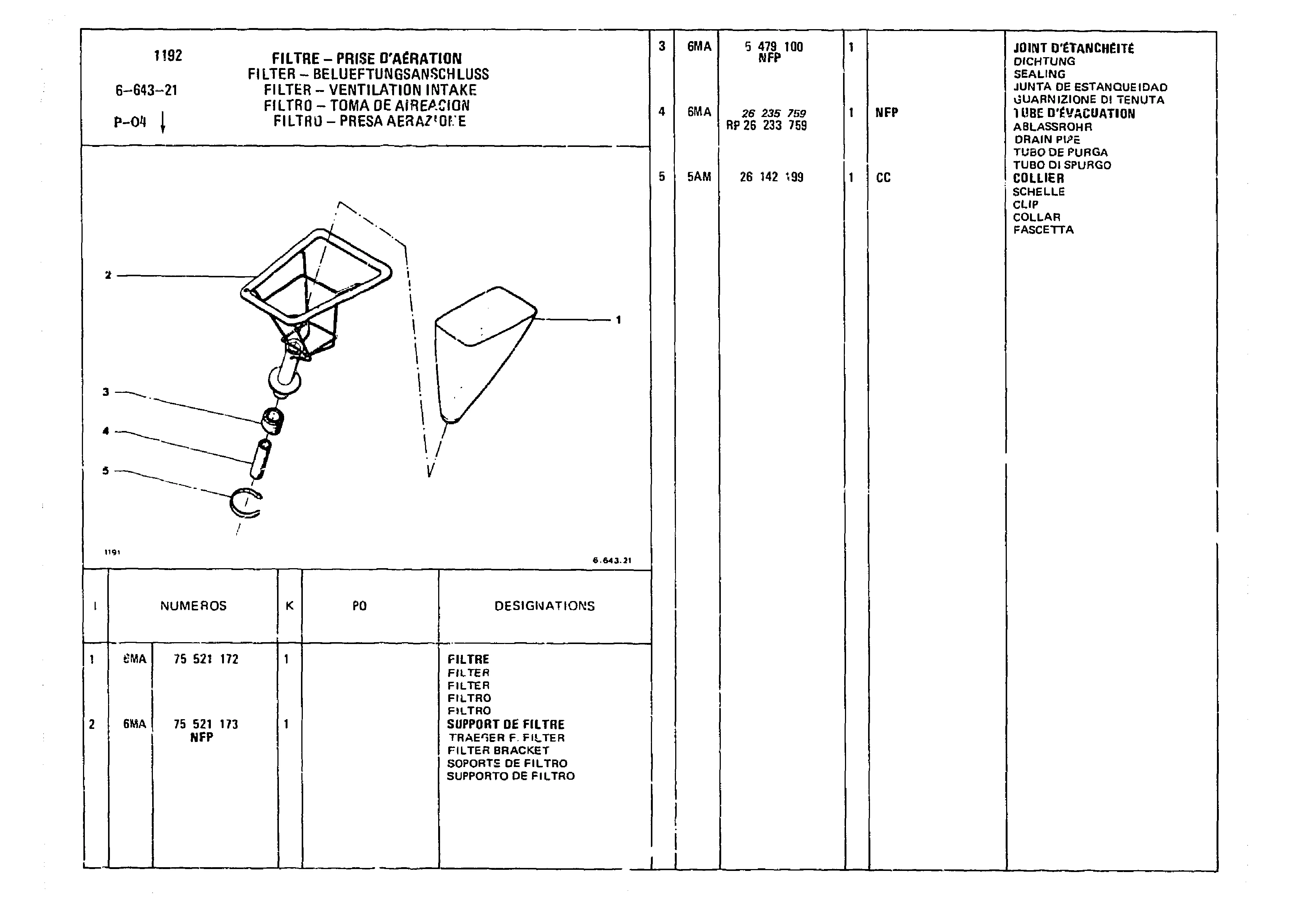 Ventilation Intake, page 603 of 860 — CX Parts Catalogue — 1979–1981