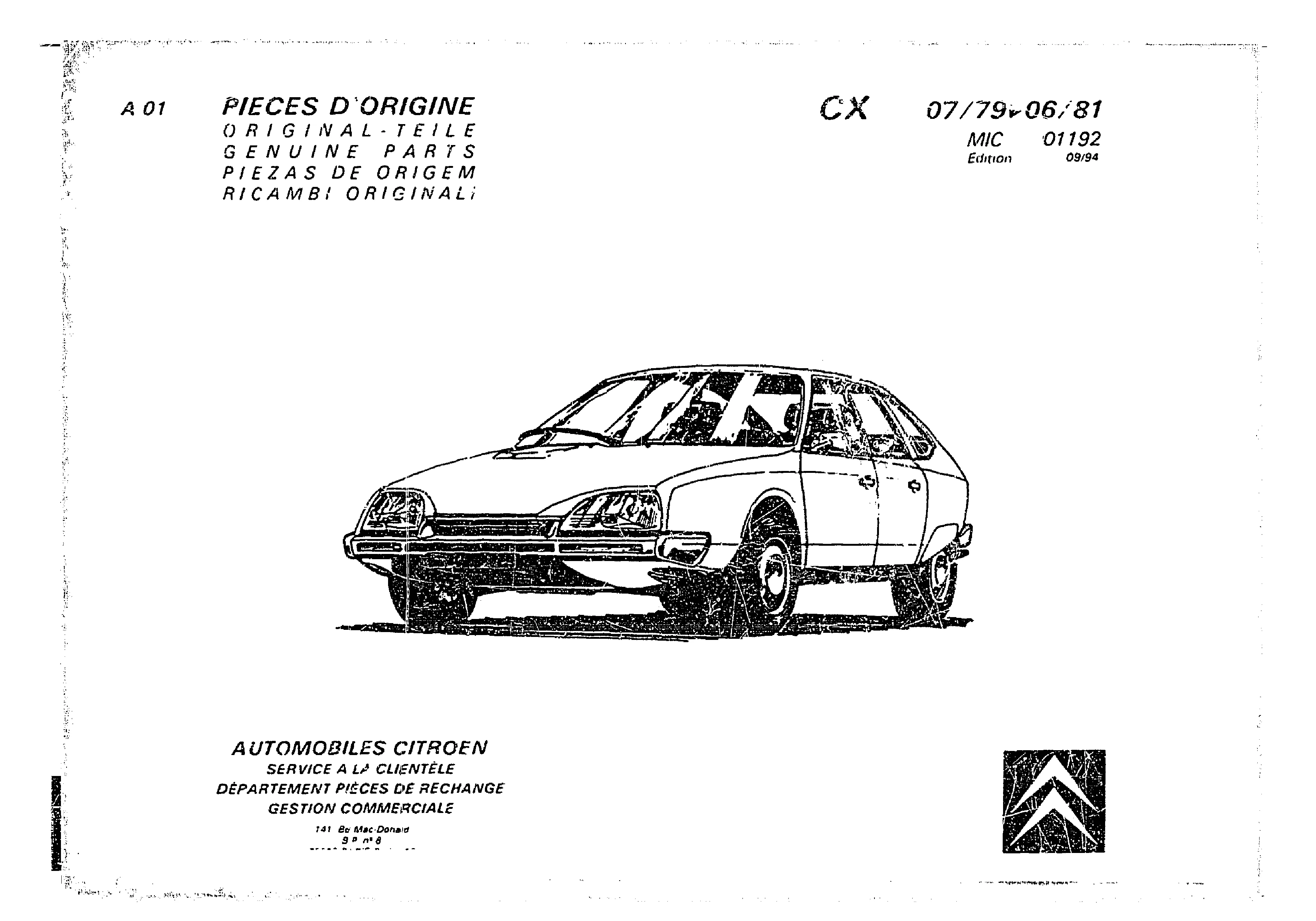 CX 79-81, page 607 of 860 — CX Parts Catalogue — 1979–1981
