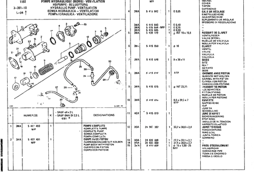 Hydraulic Pump, page 337 — CX Parts Catalogue — 1979–1981