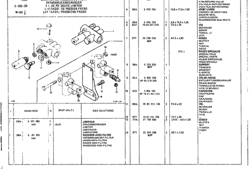 Brake Pressure Limiter, page 355 — CX Parts Catalogue — 1979–1981