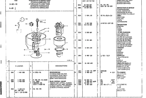 Hydraulic Fluid Tank, page 356 — CX Parts Catalogue — 1979–1981