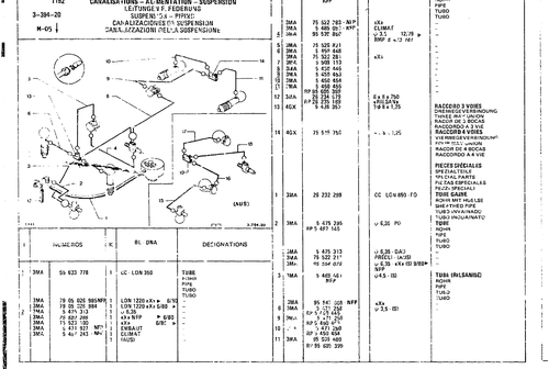 Suspension Pipings, page 359 — CX Parts Catalogue — 1979–1981