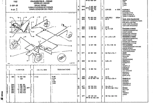 Brake Piping, page 364 — CX Parts Catalogue — 1979–1981