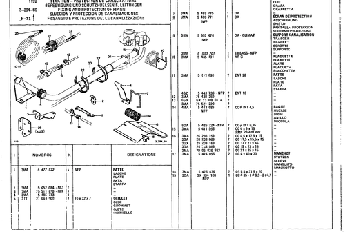 Fixing and Protection Of Piping, page 374 — CX Parts Catalogue — 1979–1981