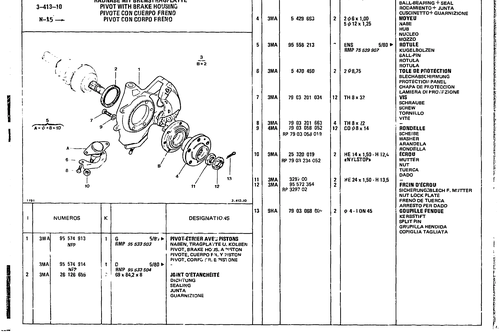 Pivot And Brake Housing, page 378 — CX Parts Catalogue — 1979–1981