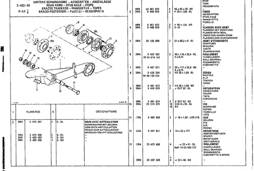 Rear Arms, page 382 — CX Parts Catalogue — 1979–1981
