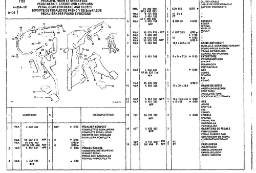 Pedal Gear For Brake, page 425 — CX Parts Catalogue — 1979–1981