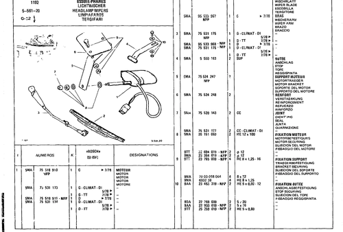 Headlight Wipers, page 495 — CX Parts Catalogue — 1979–1981