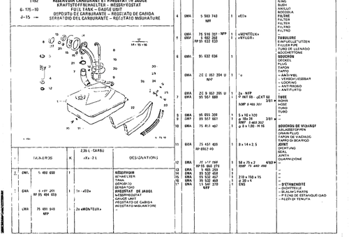 Fuel Tank, page 531 — CX Parts Catalogue — 1979–1981