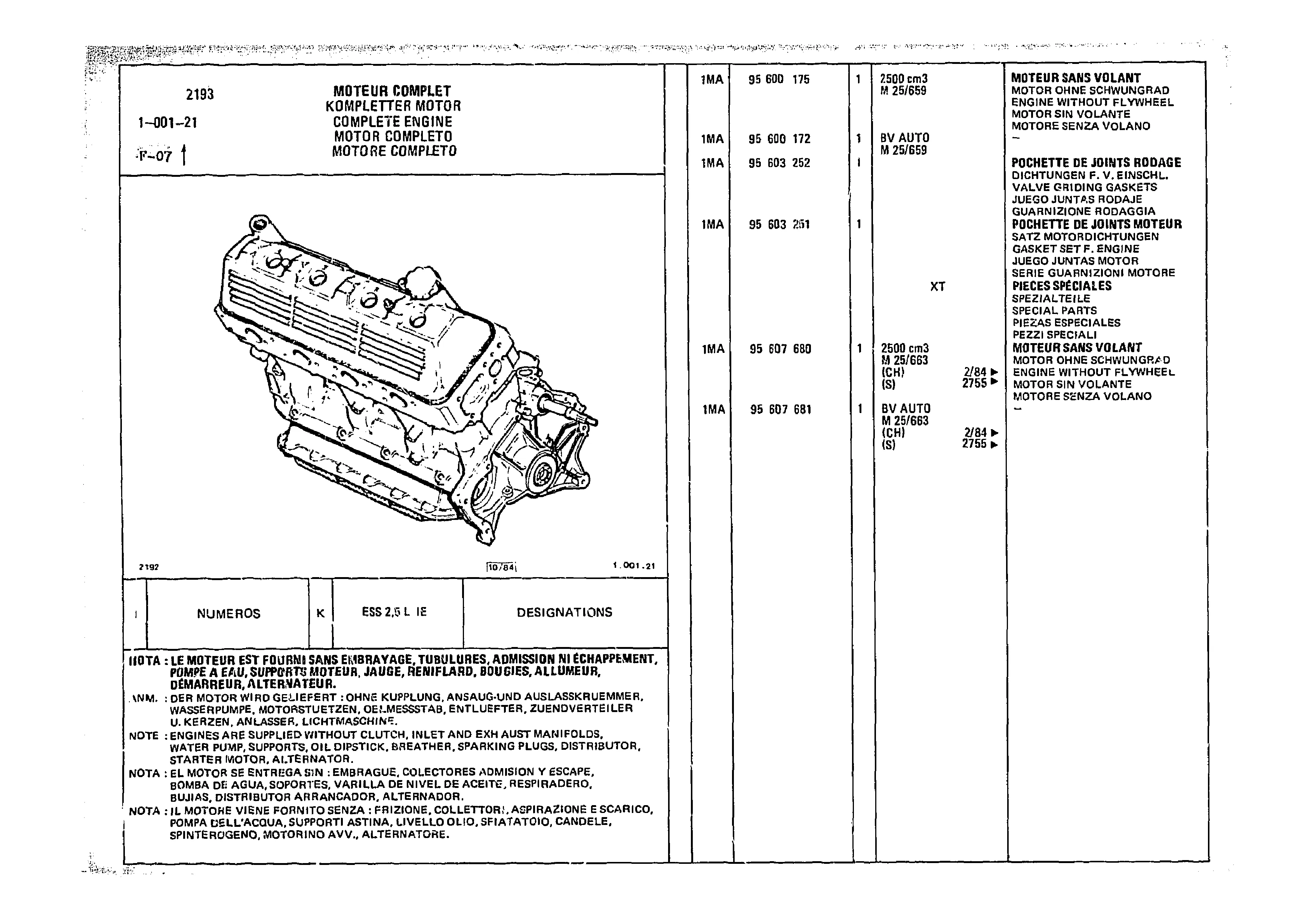 Complete Engine, page 78 of 985 — CX Parts Catalogue — 1981–1985