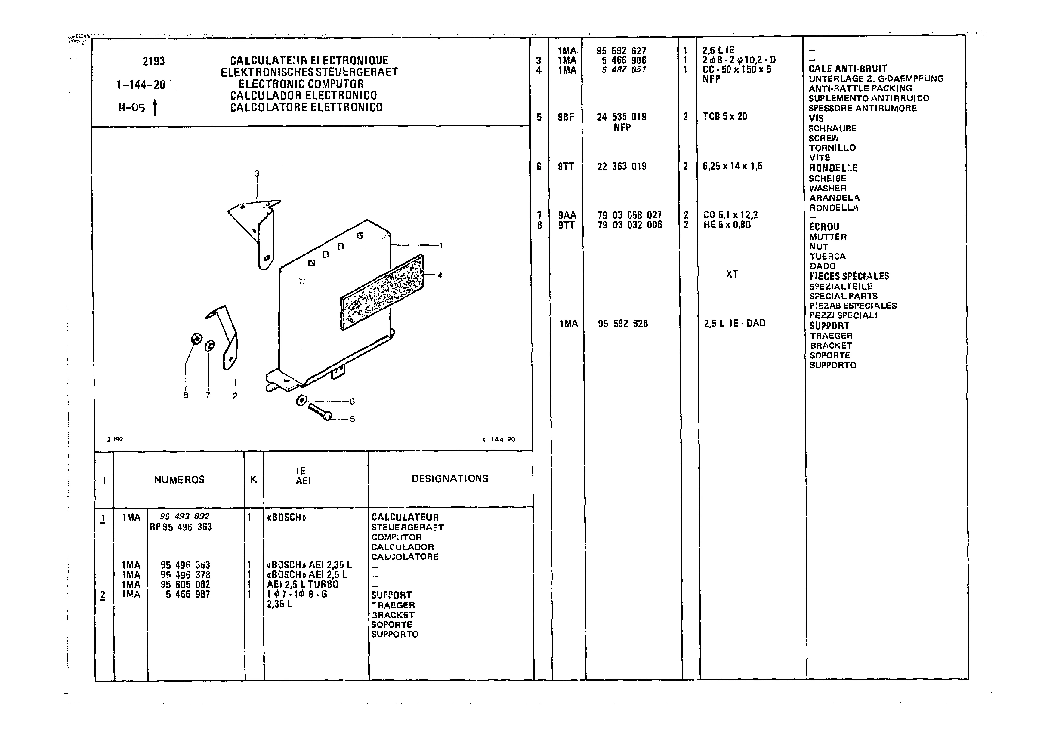 Electronic Computer, page 166 of 985 — CX Parts Catalogue — 1981–1985