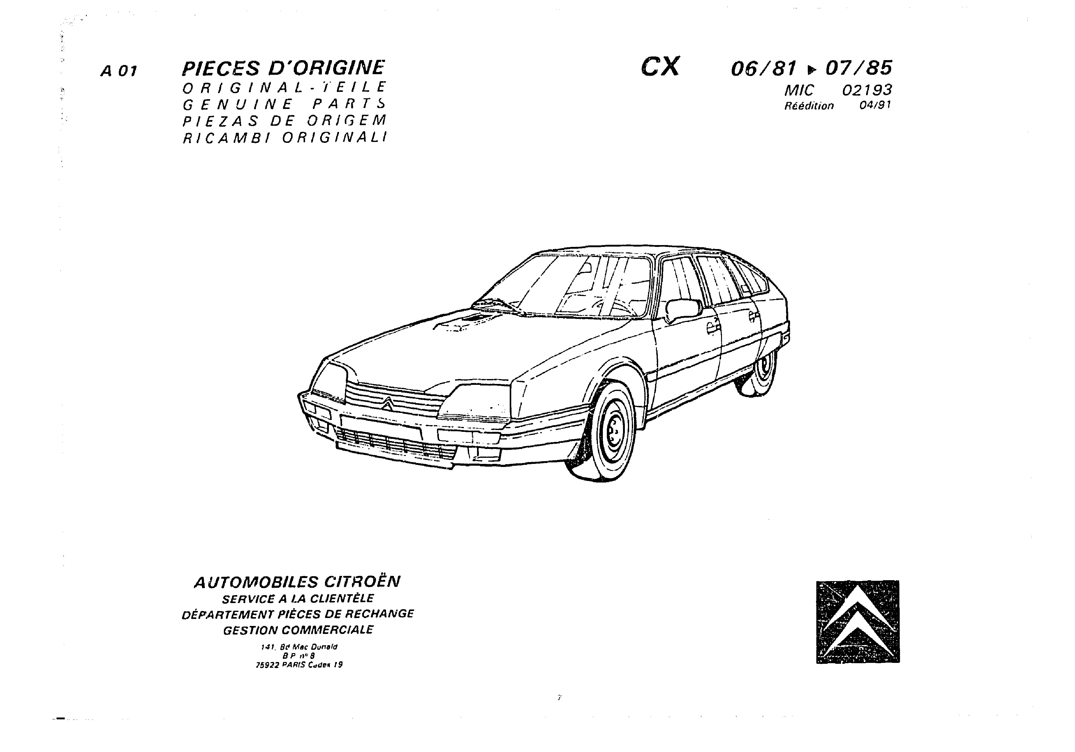 CX 81-85, page 242 of 985 — CX Parts Catalogue — 1981–1985