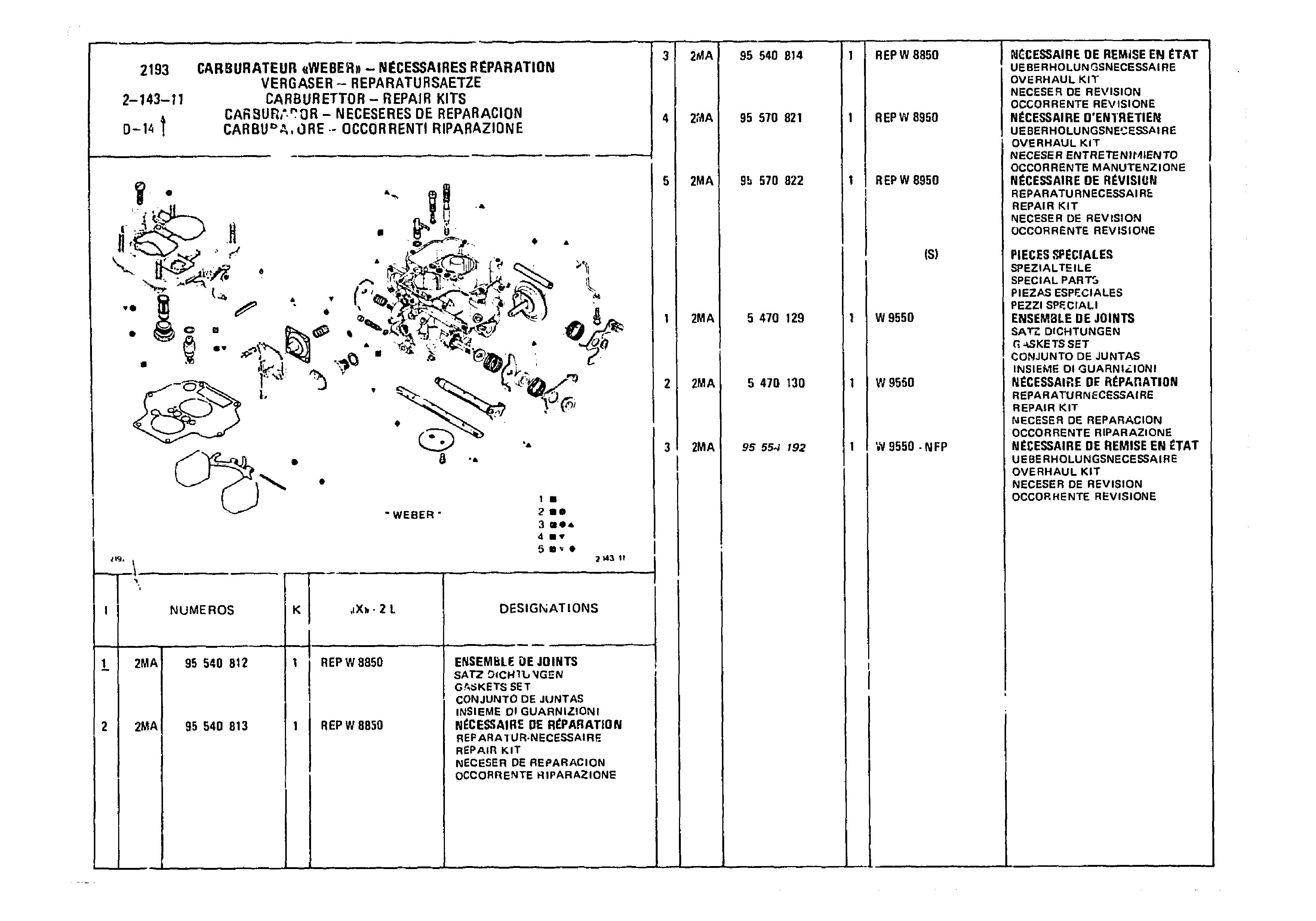 Carburettor, page 297 of 985 — CX Parts Catalogue — 1981–1985