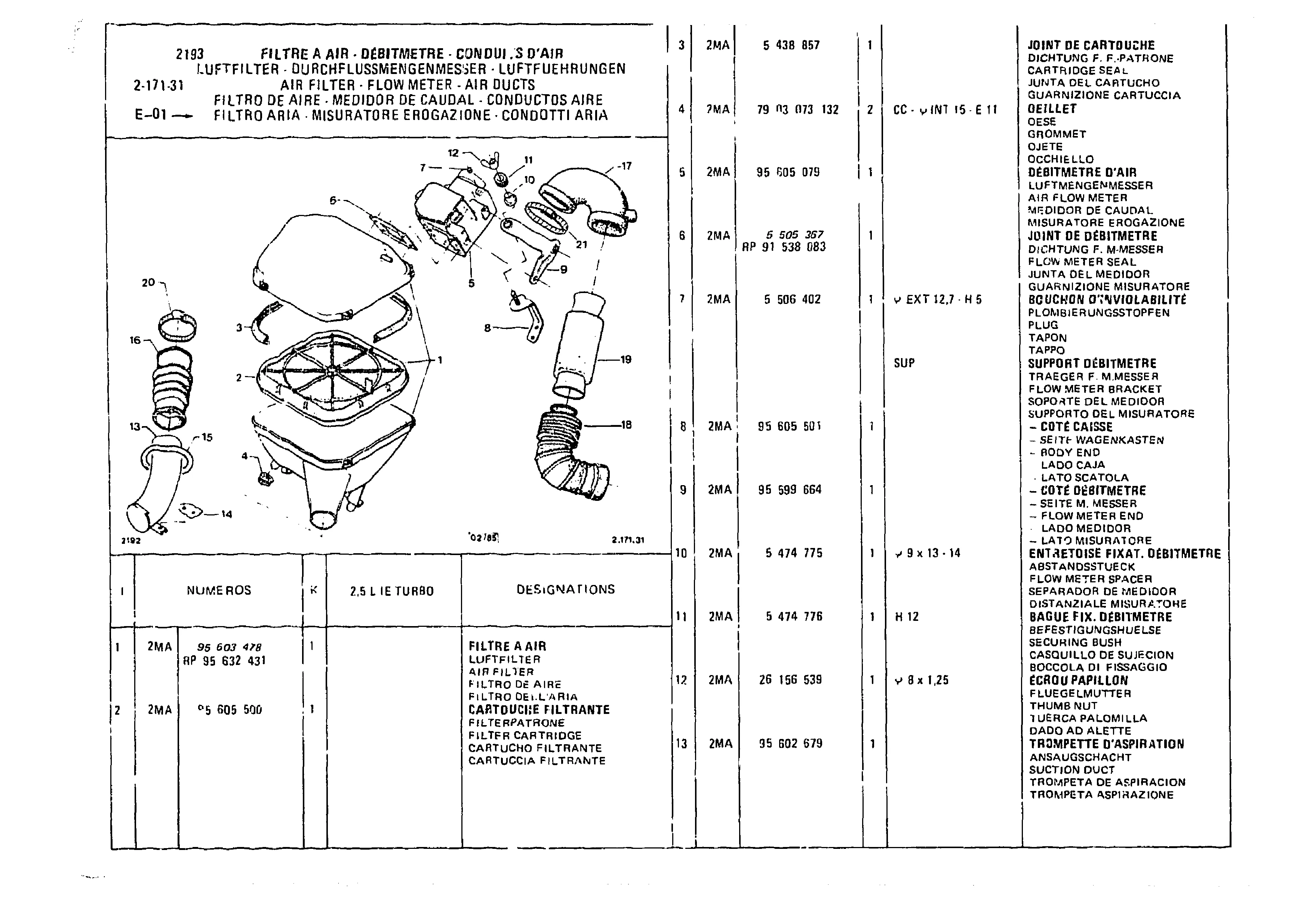 Air Filter, page 313 of 985 — CX Parts Catalogue — 1981–1985