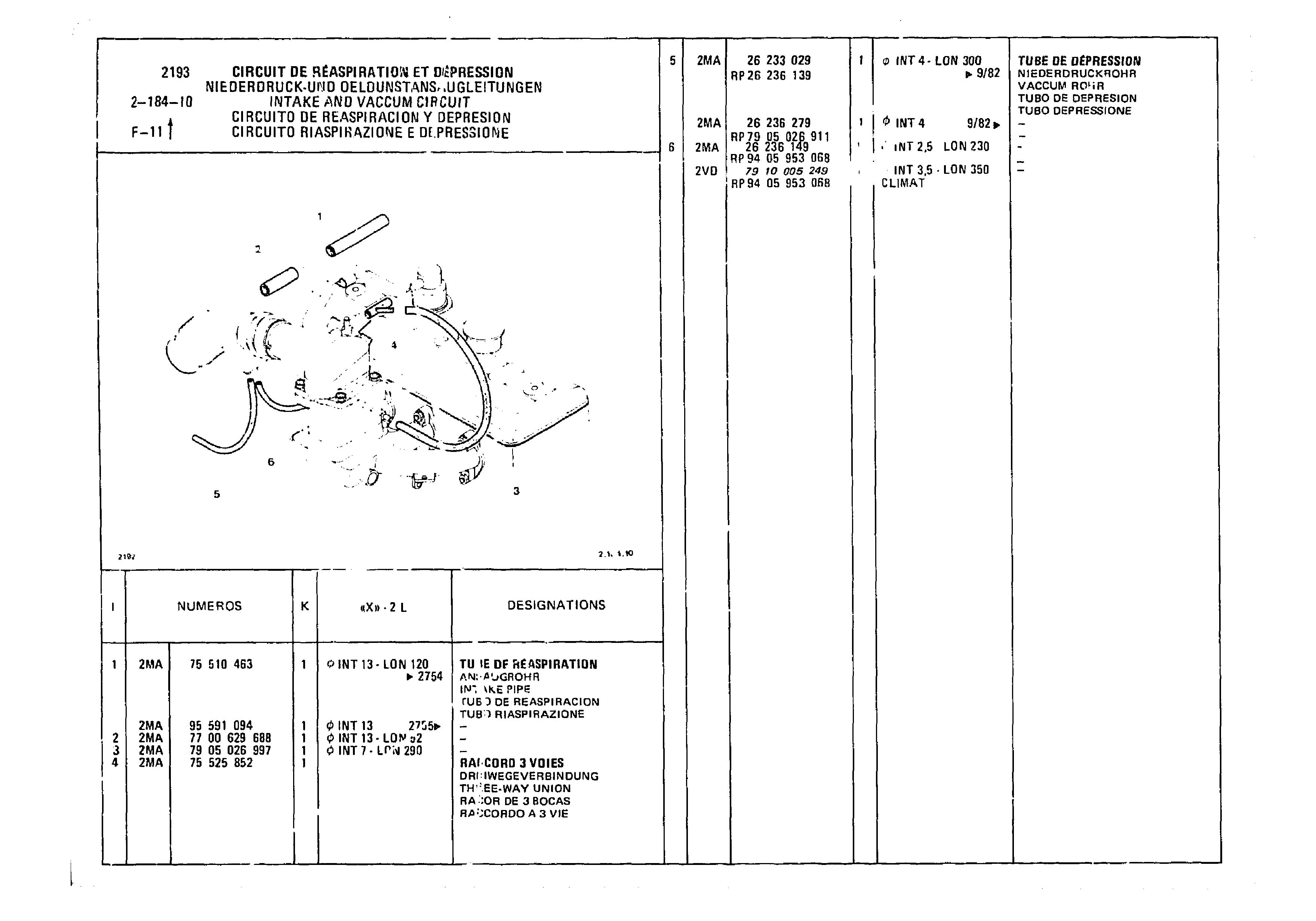 Intake And Vaccum Circuit, page 324 of 985 — CX Parts Catalogue — 1981–1985