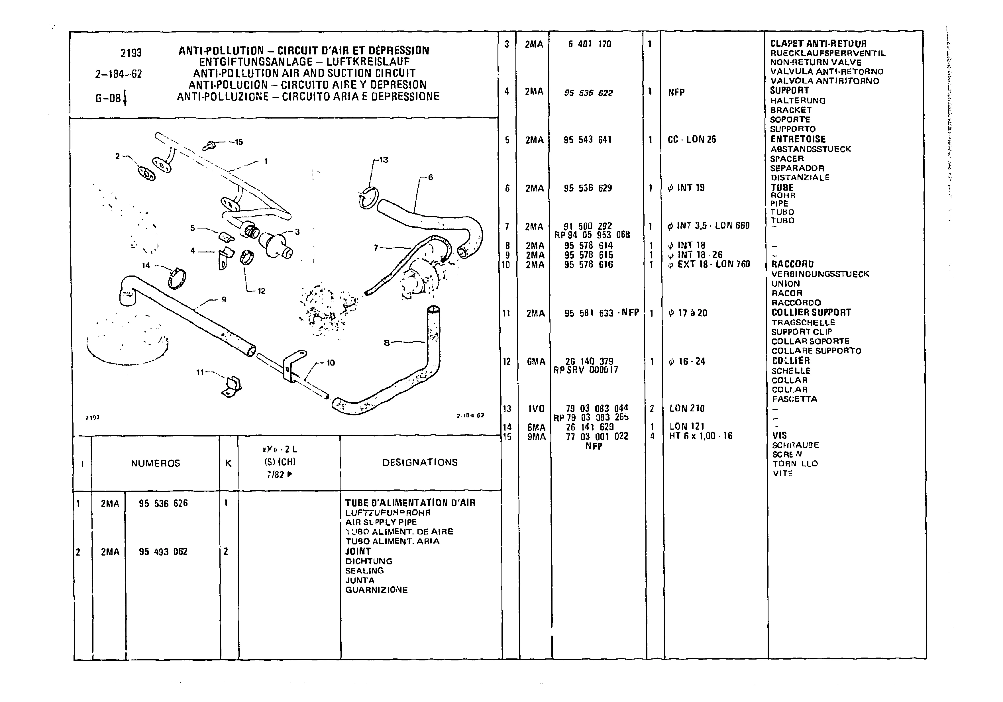 Anti-Pollution, page 336 of 985 — CX Parts Catalogue — 1981–1985
