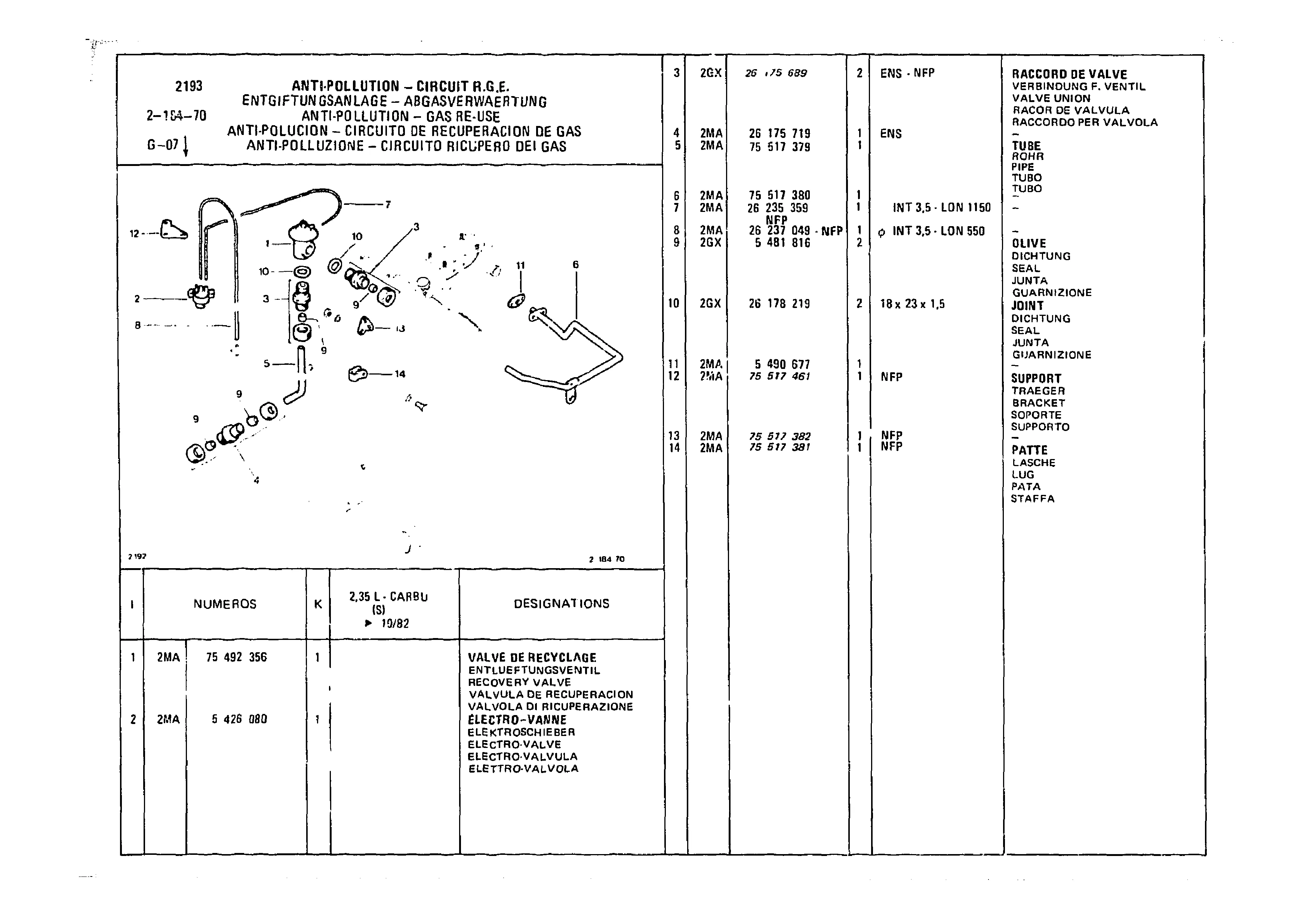 Anti-Pollution, page 337 of 985 — CX Parts Catalogue — 1981–1985