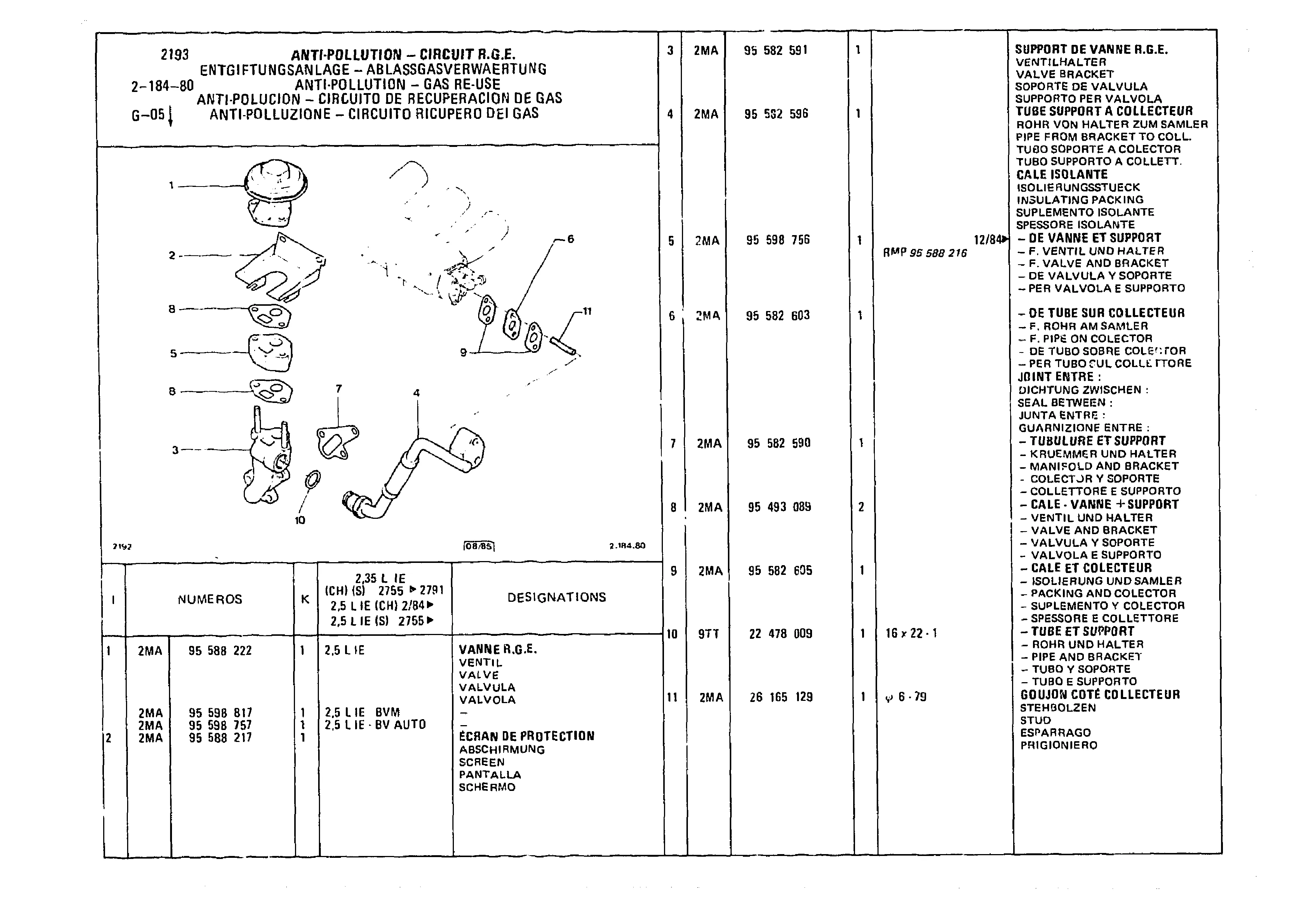 Anti-Pollution, page 339 of 985 — CX Parts Catalogue — 1981–1985