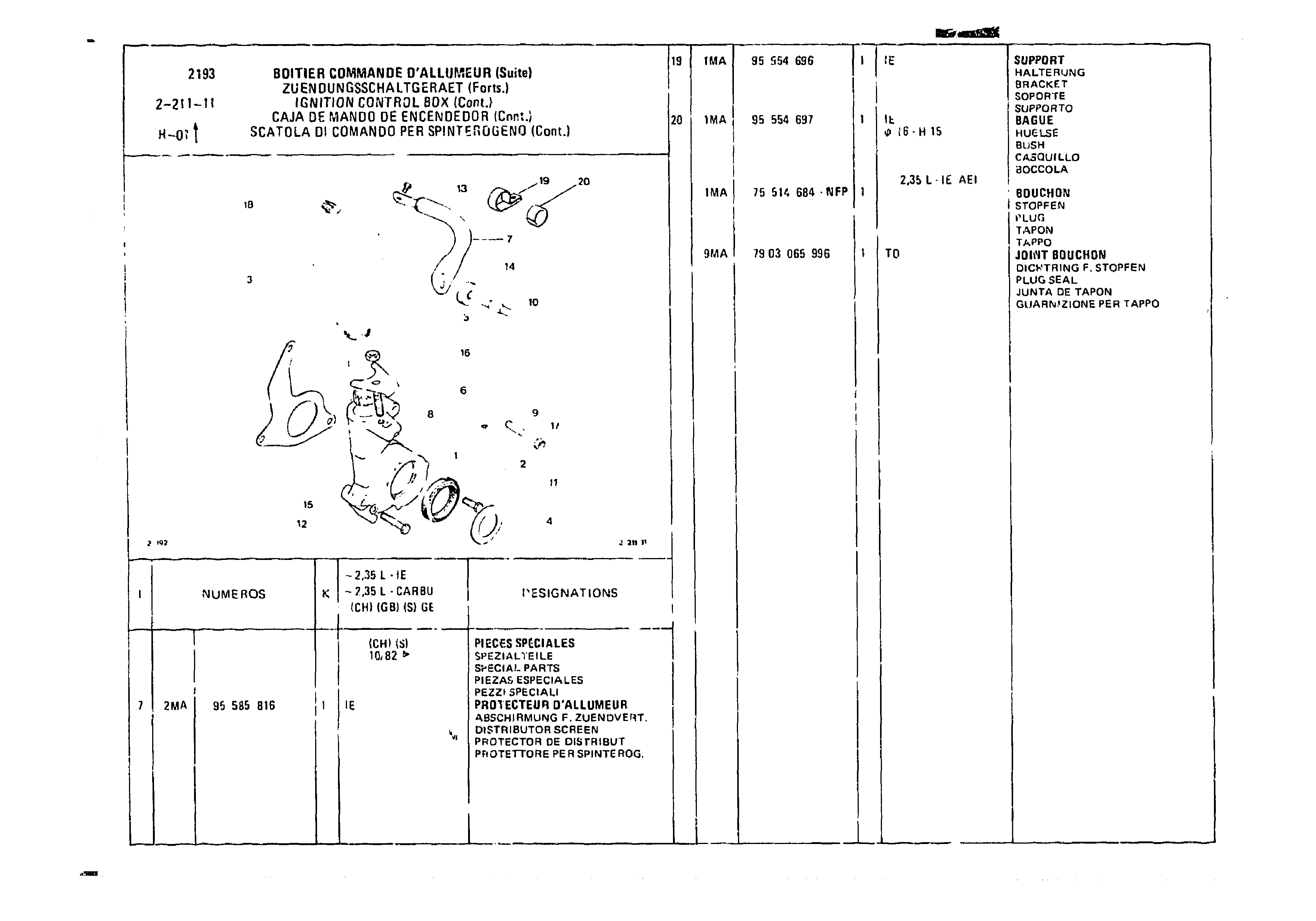 Ignition Control Box, page 344 of 985 — CX Parts Catalogue — 1981–1985