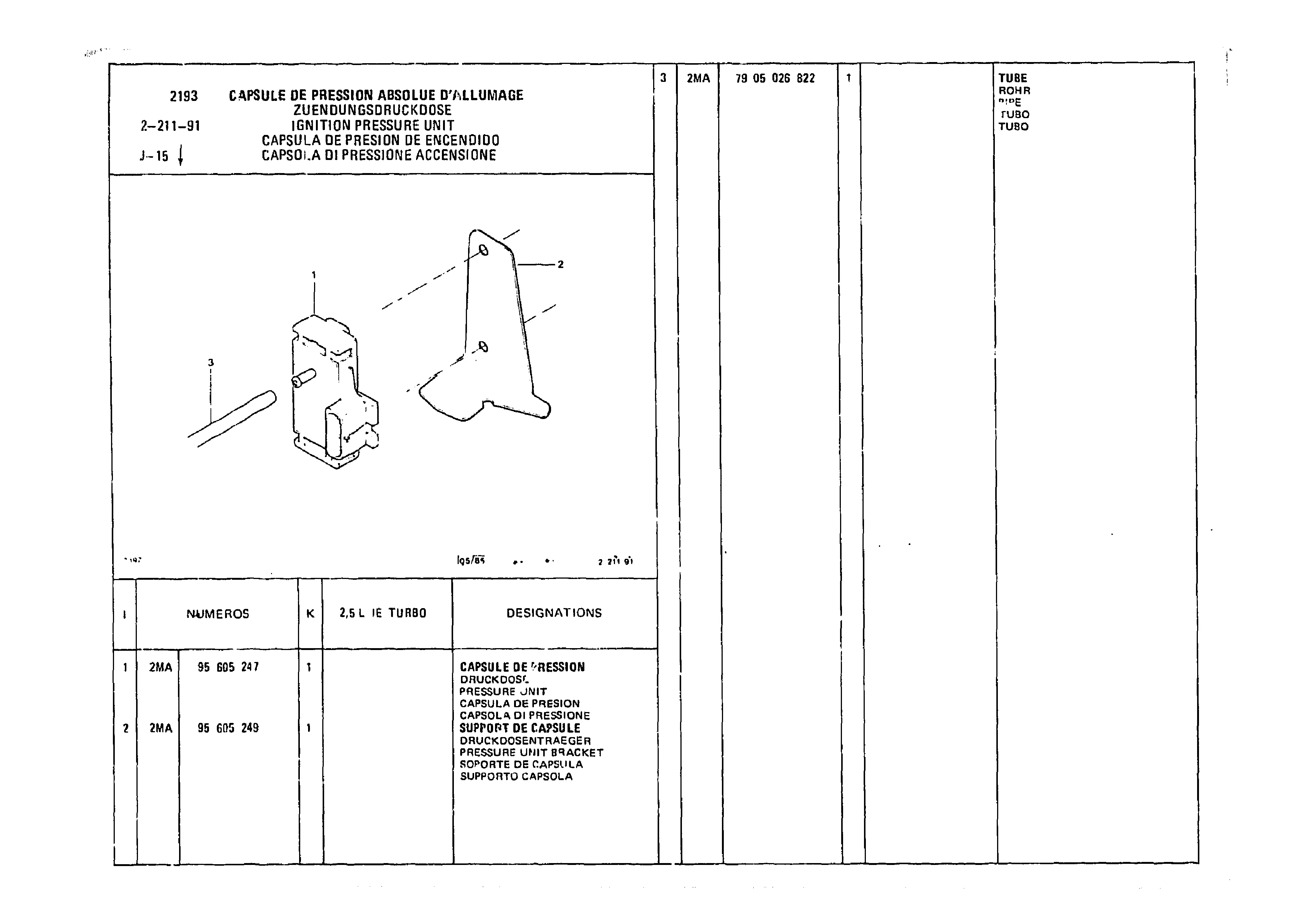 Ignition Pressure Unit, page 359 of 985 — CX Parts Catalogue — 1981–1985