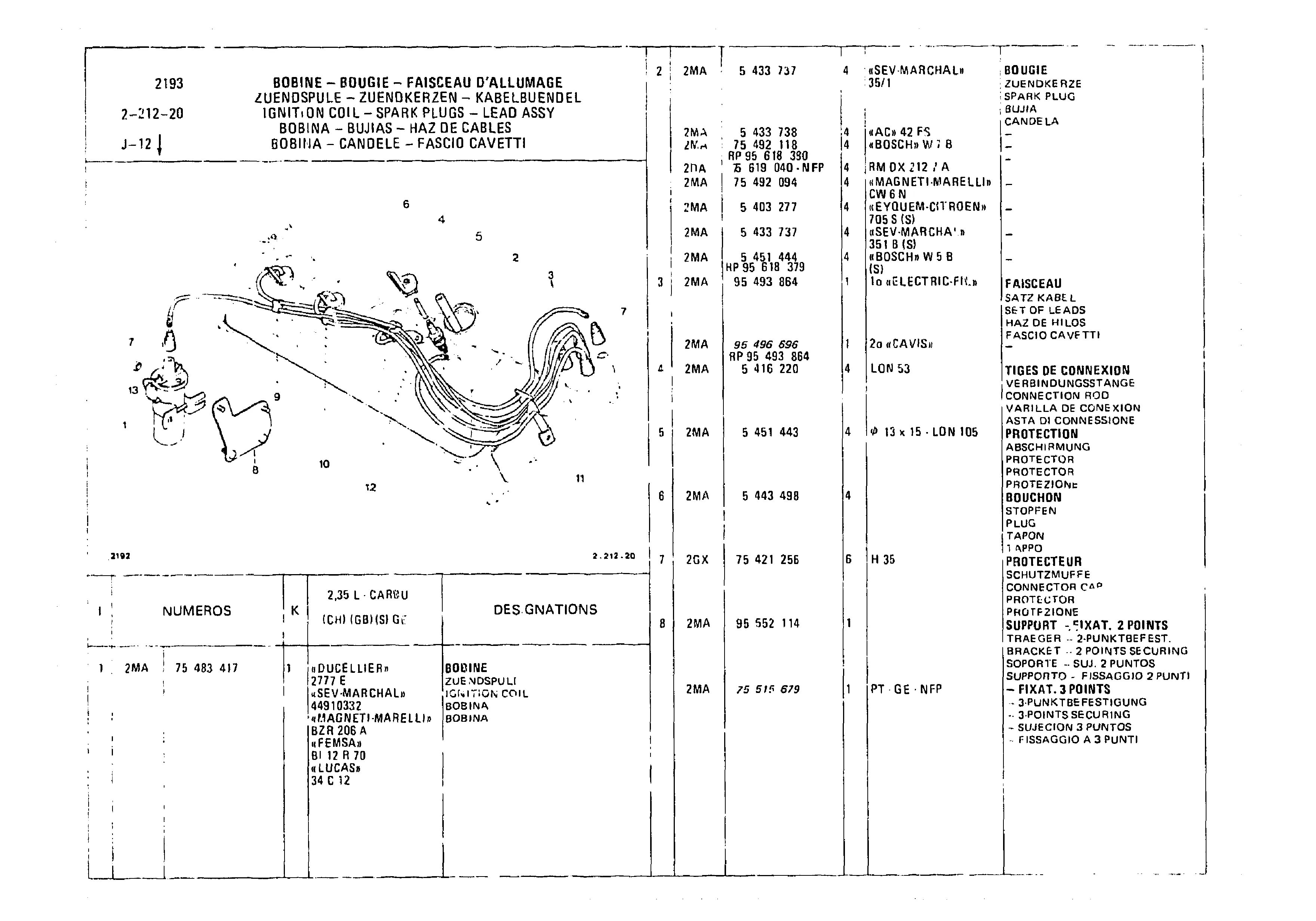 Ignition Coil, page 362 of 985 — CX Parts Catalogue — 1981–1985