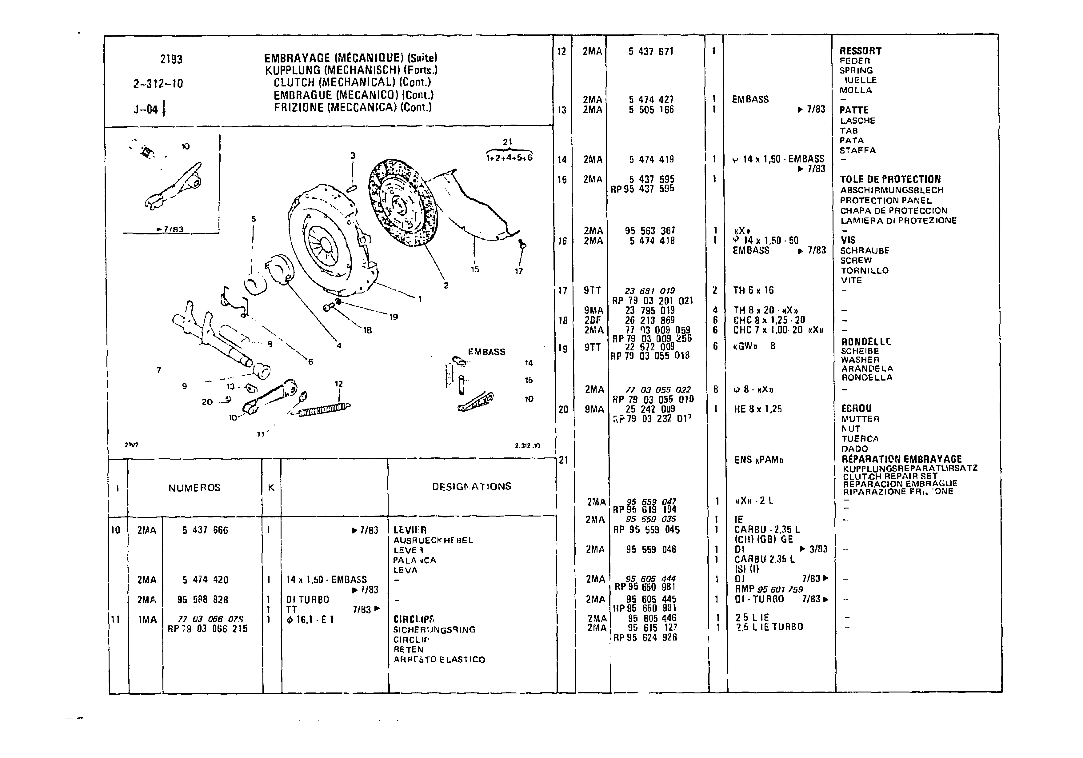 Clutch, page 370 of 985 — CX Parts Catalogue — 1981–1985