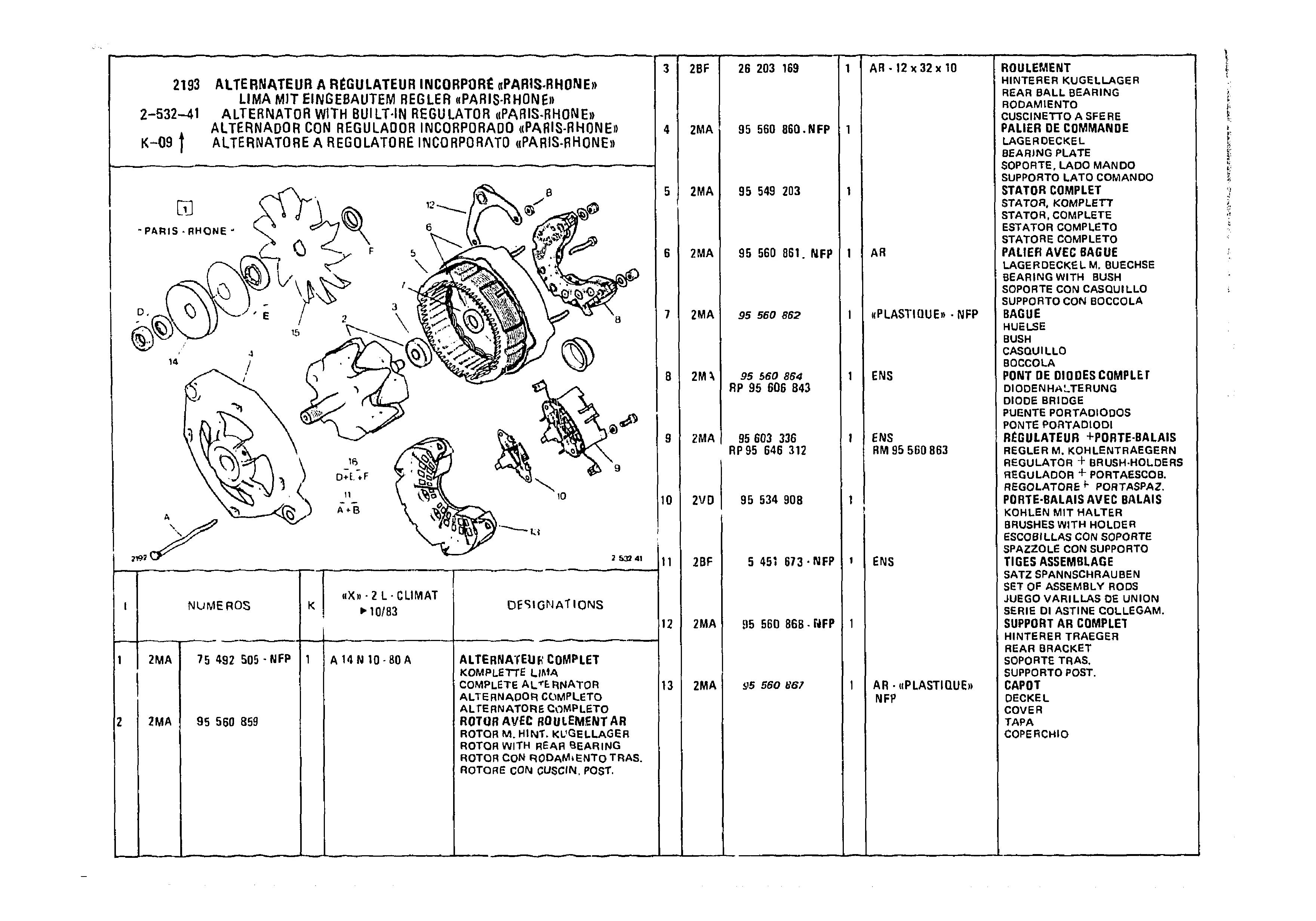 Alternator With built-In Regulator, page 382 of 985 — CX Parts Catalogue — 1981–1985