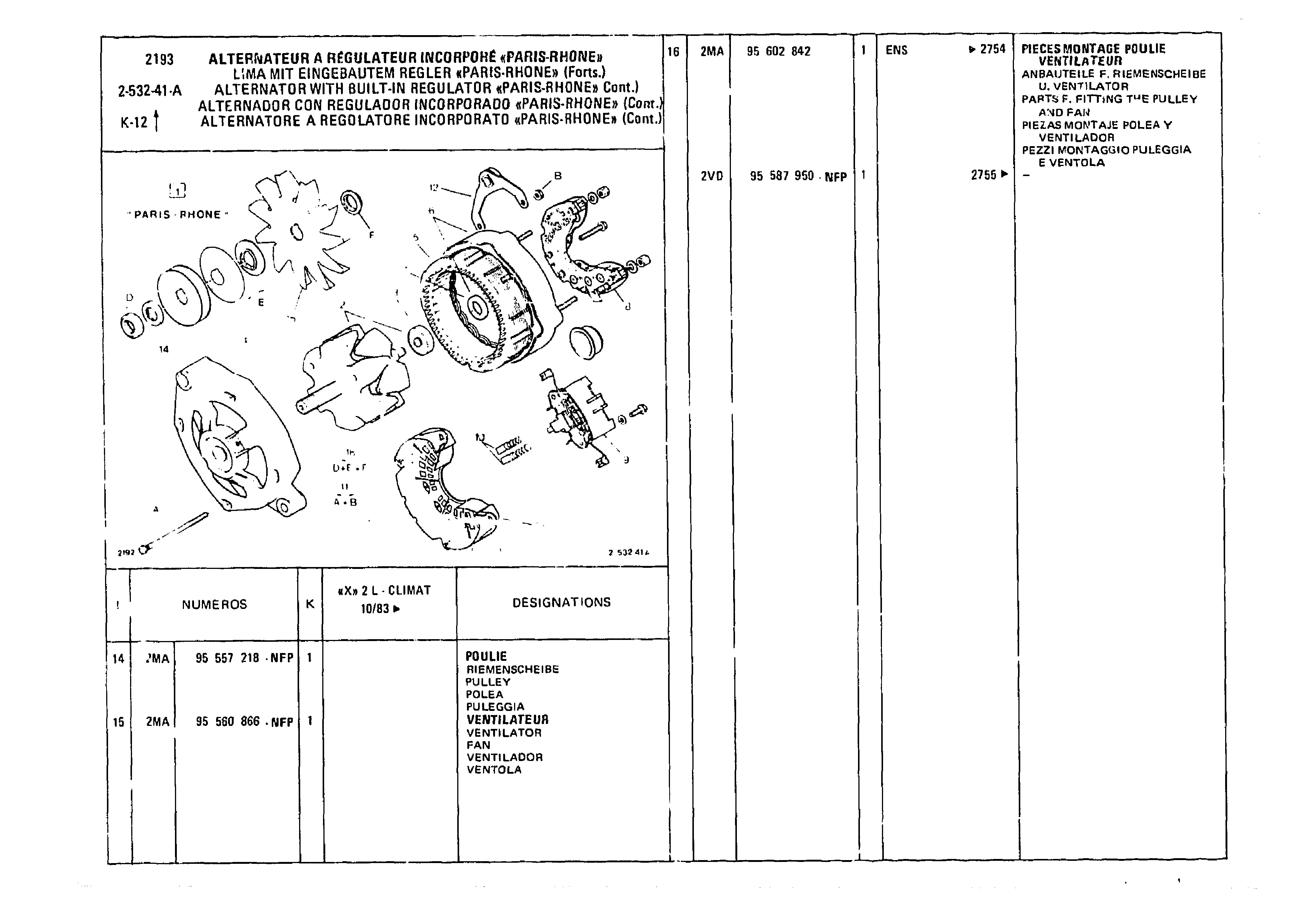 Alternator With built-In Regulator, page 385 of 985 — CX Parts Catalogue — 1981–1985