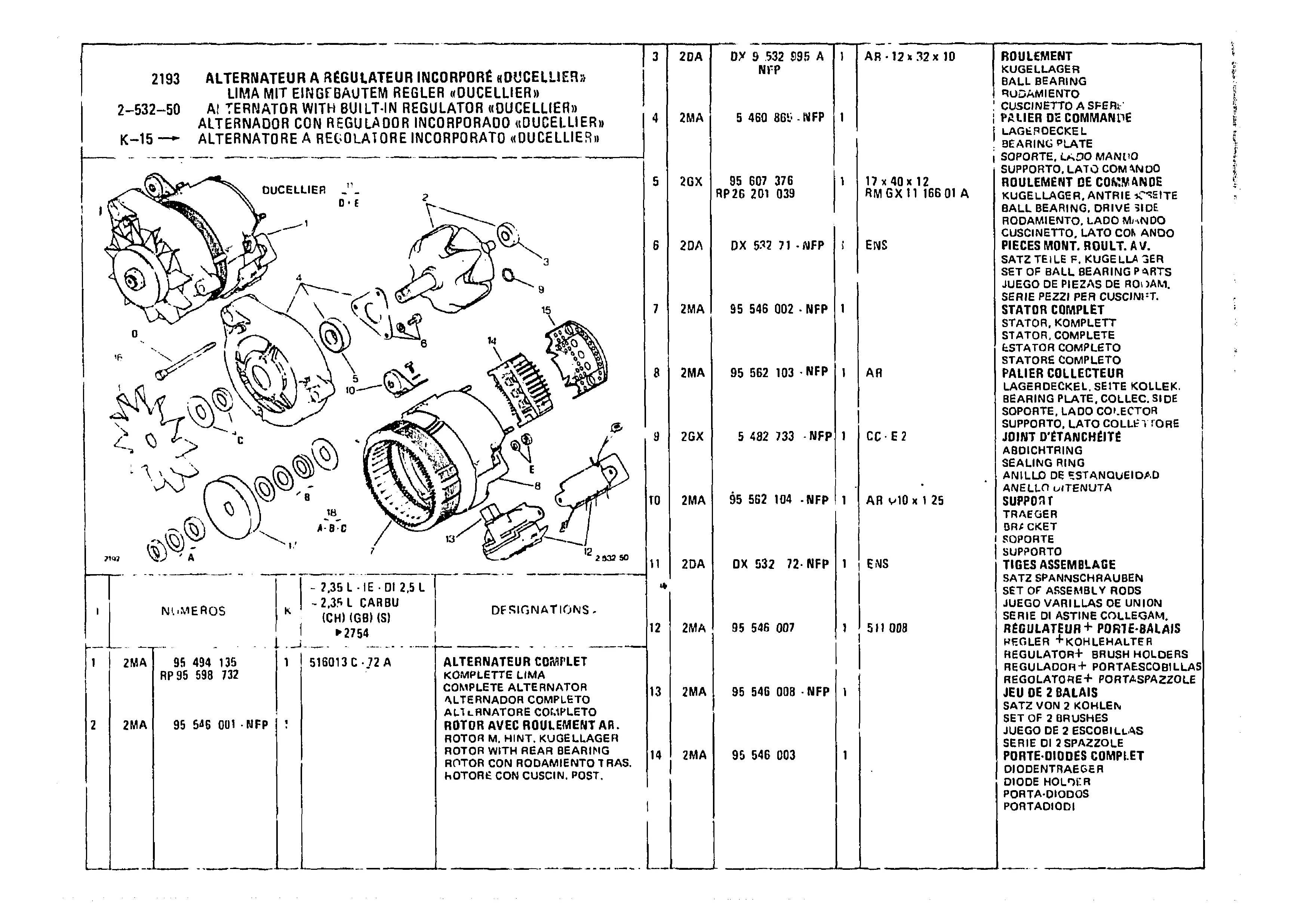 Alternator With built-In Regulator, page 388 of 985 — CX Parts Catalogue — 1981–1985