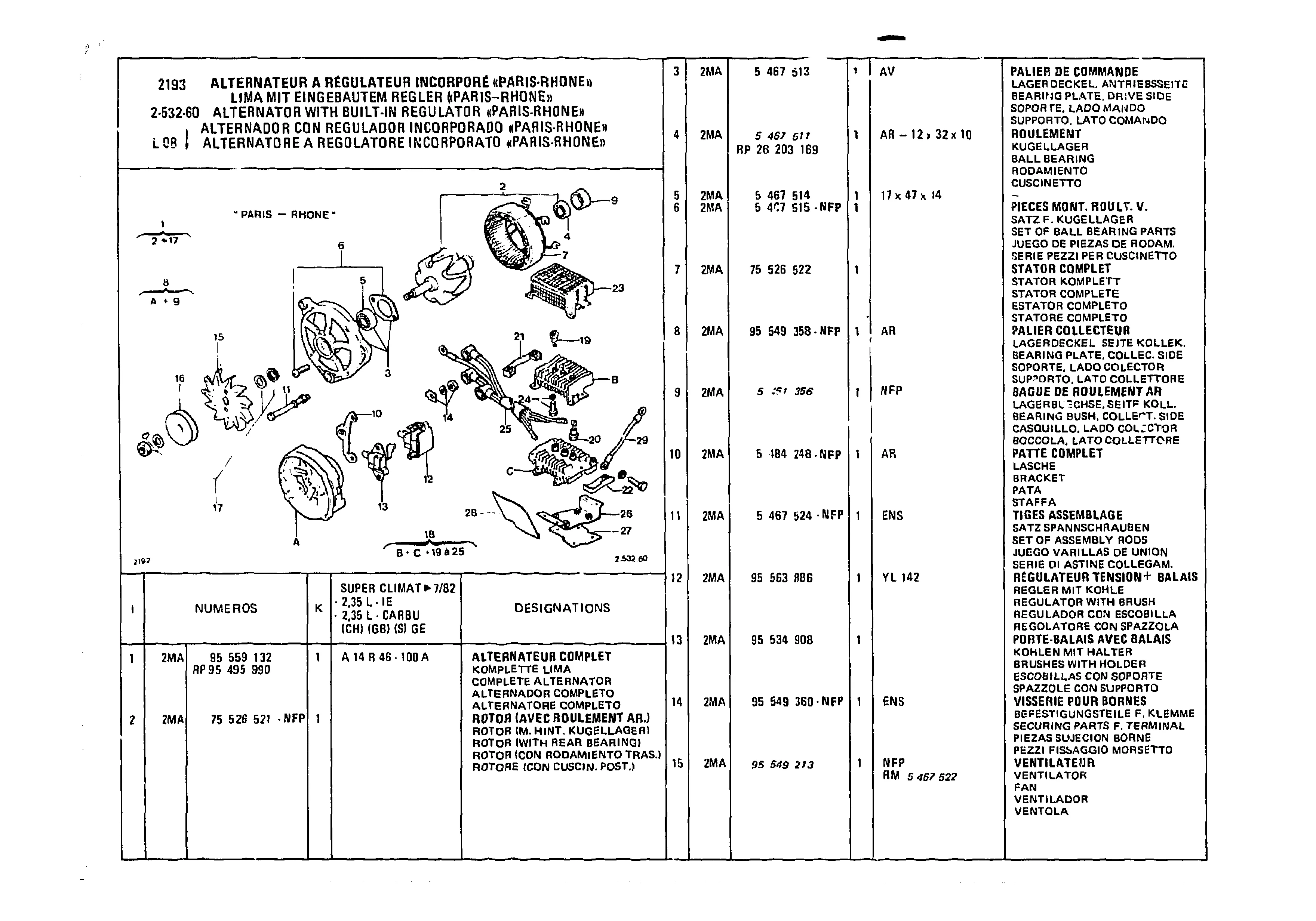 Alternator With built-In Regulator, page 396 of 985 — CX Parts Catalogue — 1981–1985