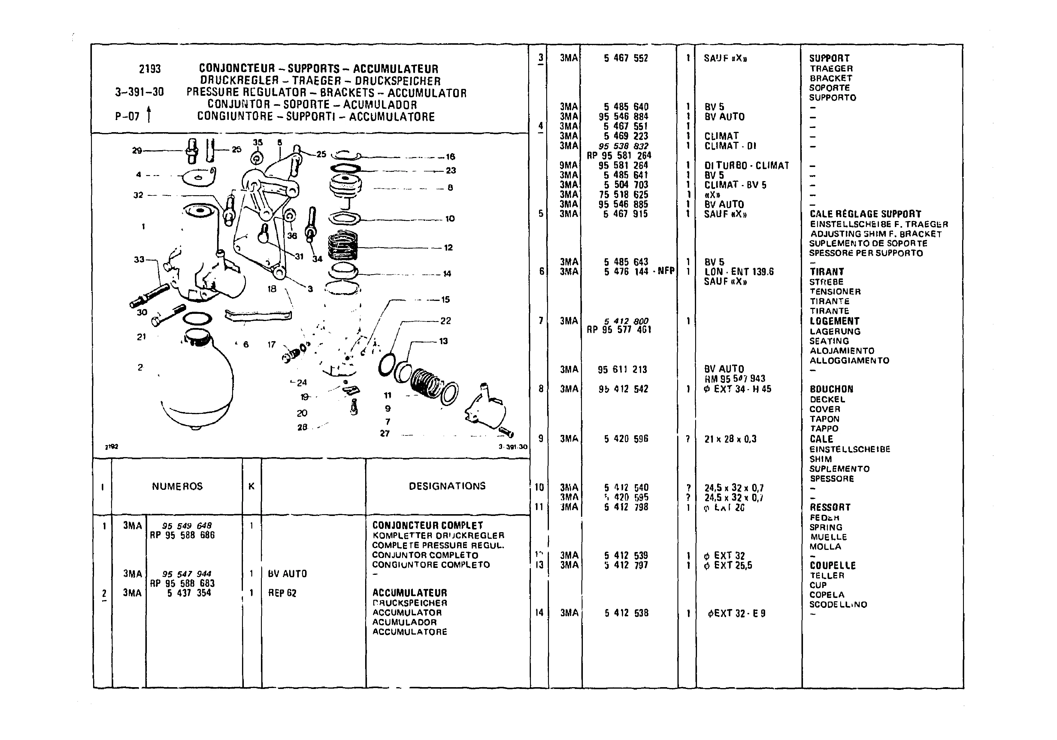 Pressure Regulator, page 424 of 985 — CX Parts Catalogue — 1981–1985
