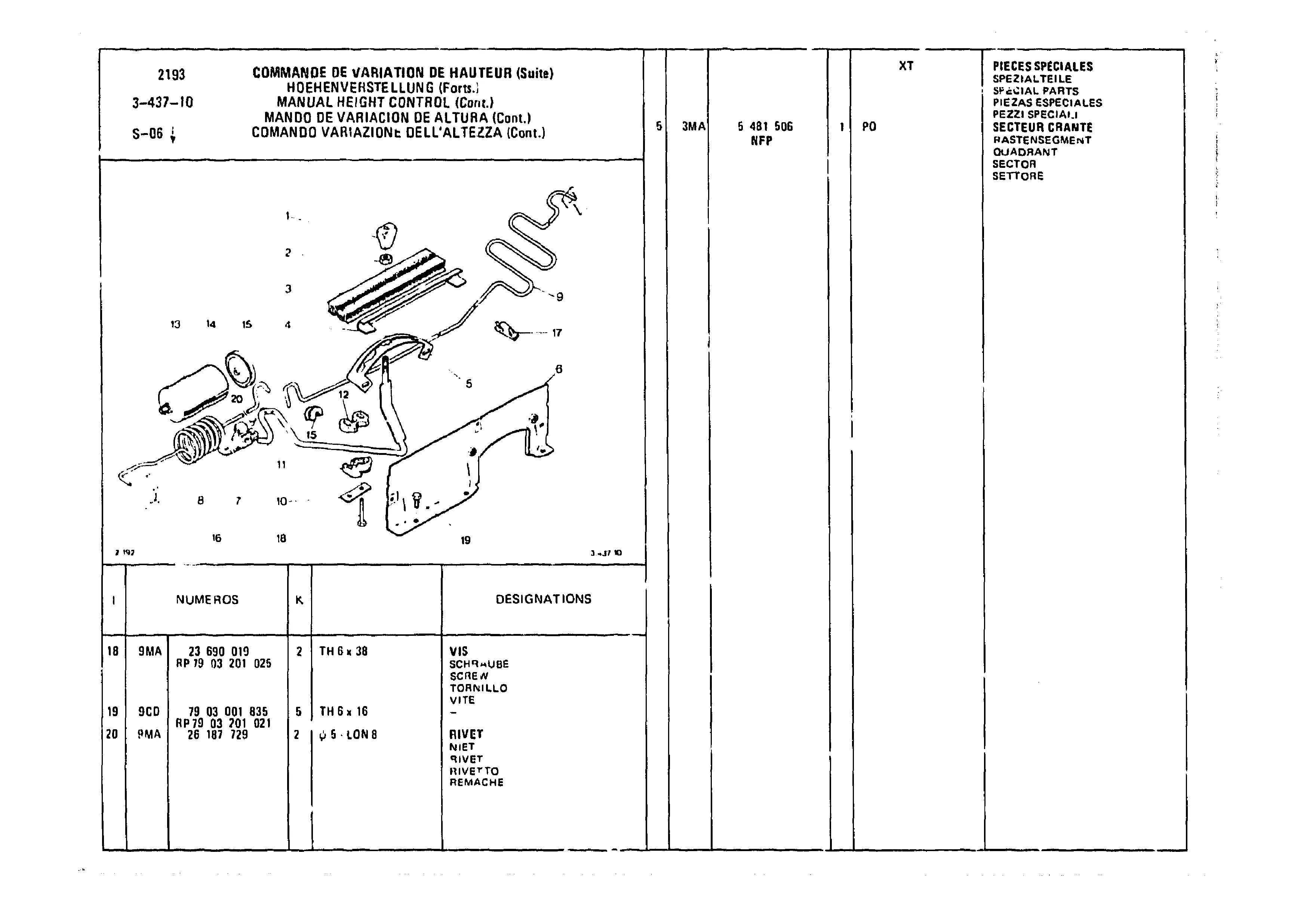 Manual Height Control, page 472 of 985 — CX Parts Catalogue — 1981–1985