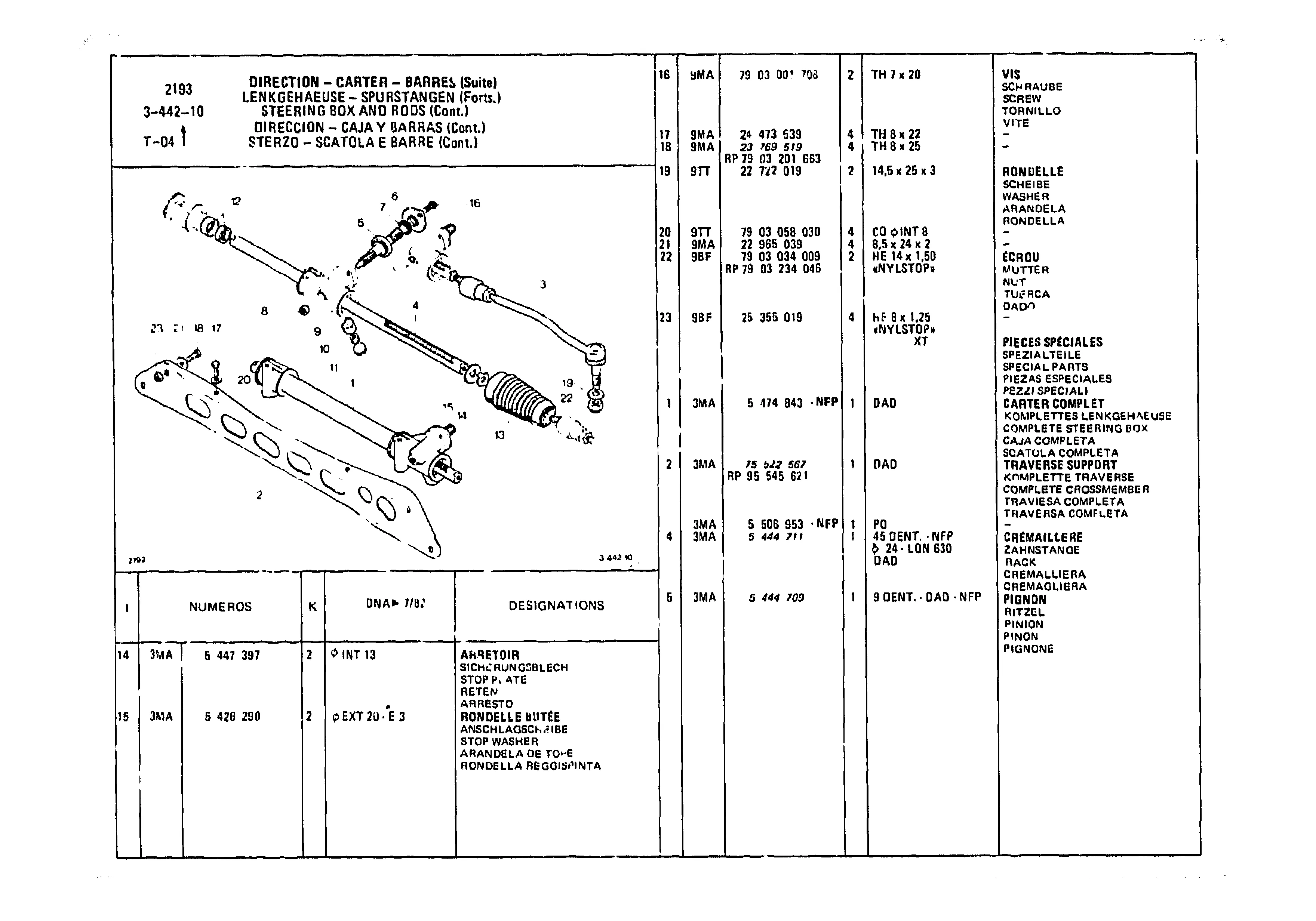 Steering Box And Rods, page 481 of 985 — CX Parts Catalogue — 1981–1985