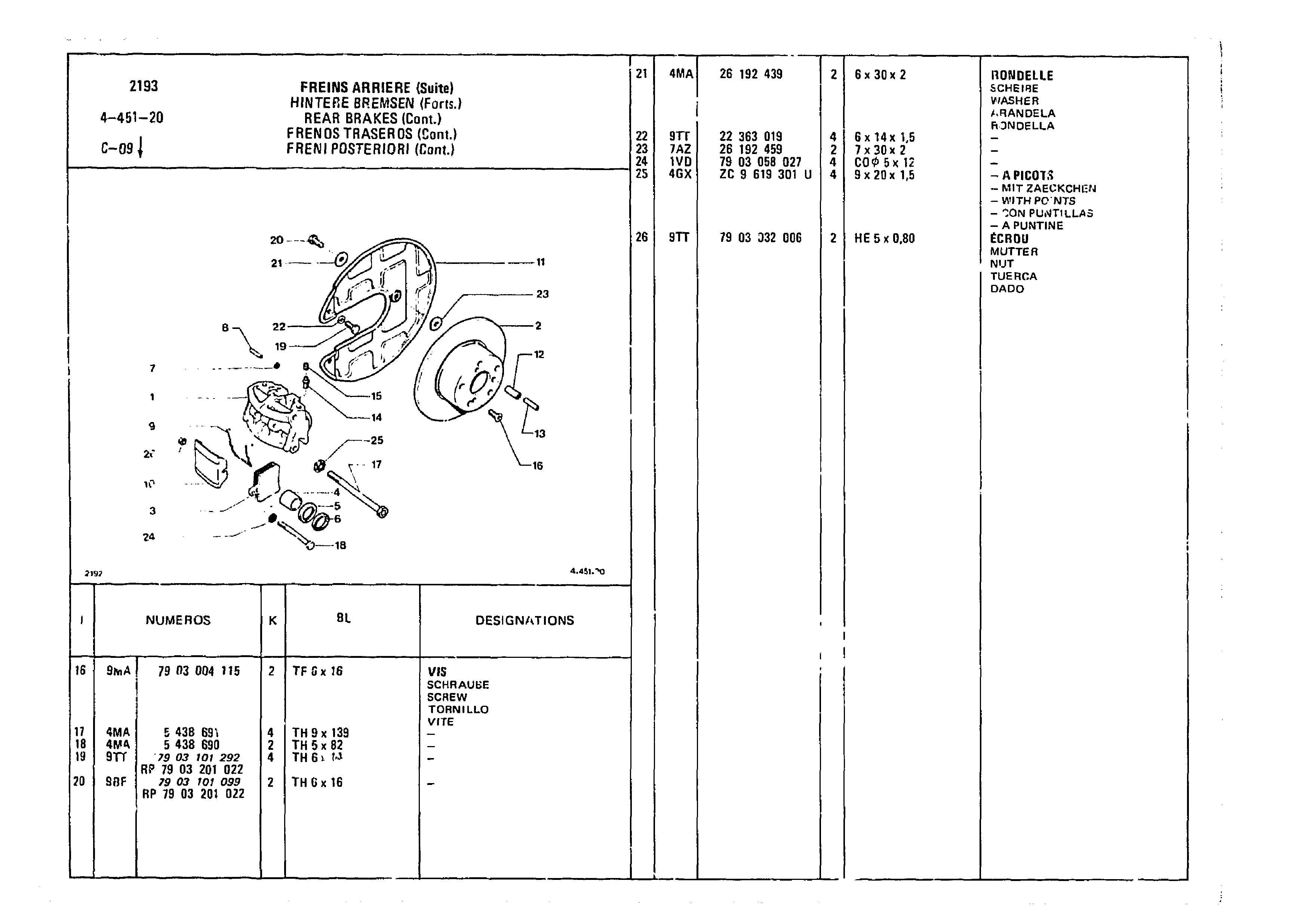 Rear Brakes, page 522 of 985 — CX Parts Catalogue — 1981–1985