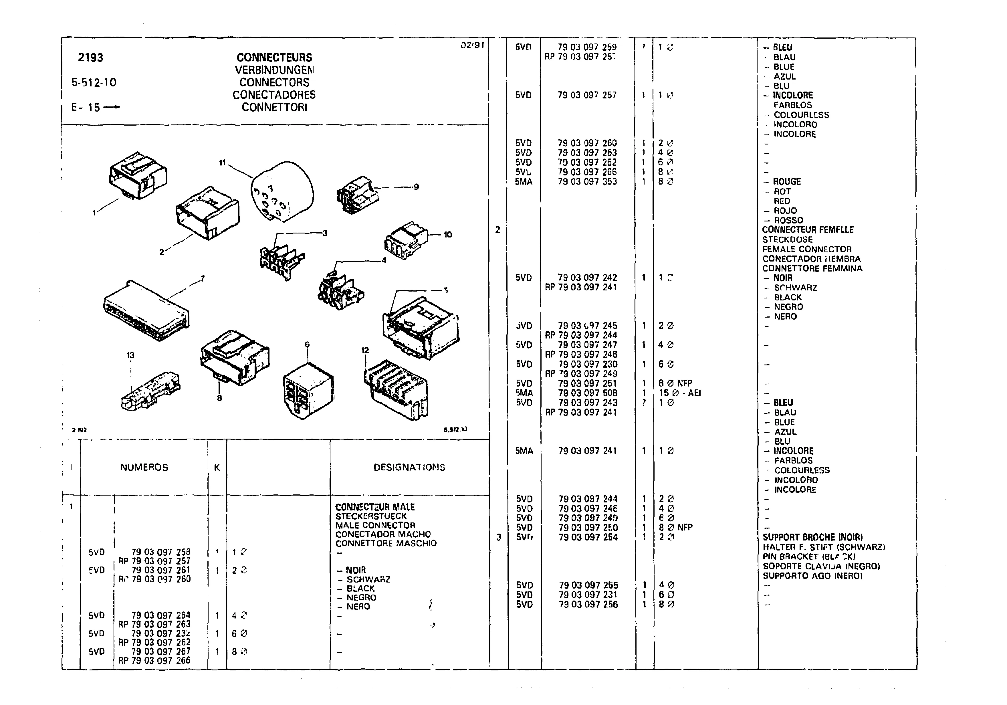 Connectors, page 548 of 985 — CX Parts Catalogue — 1981–1985