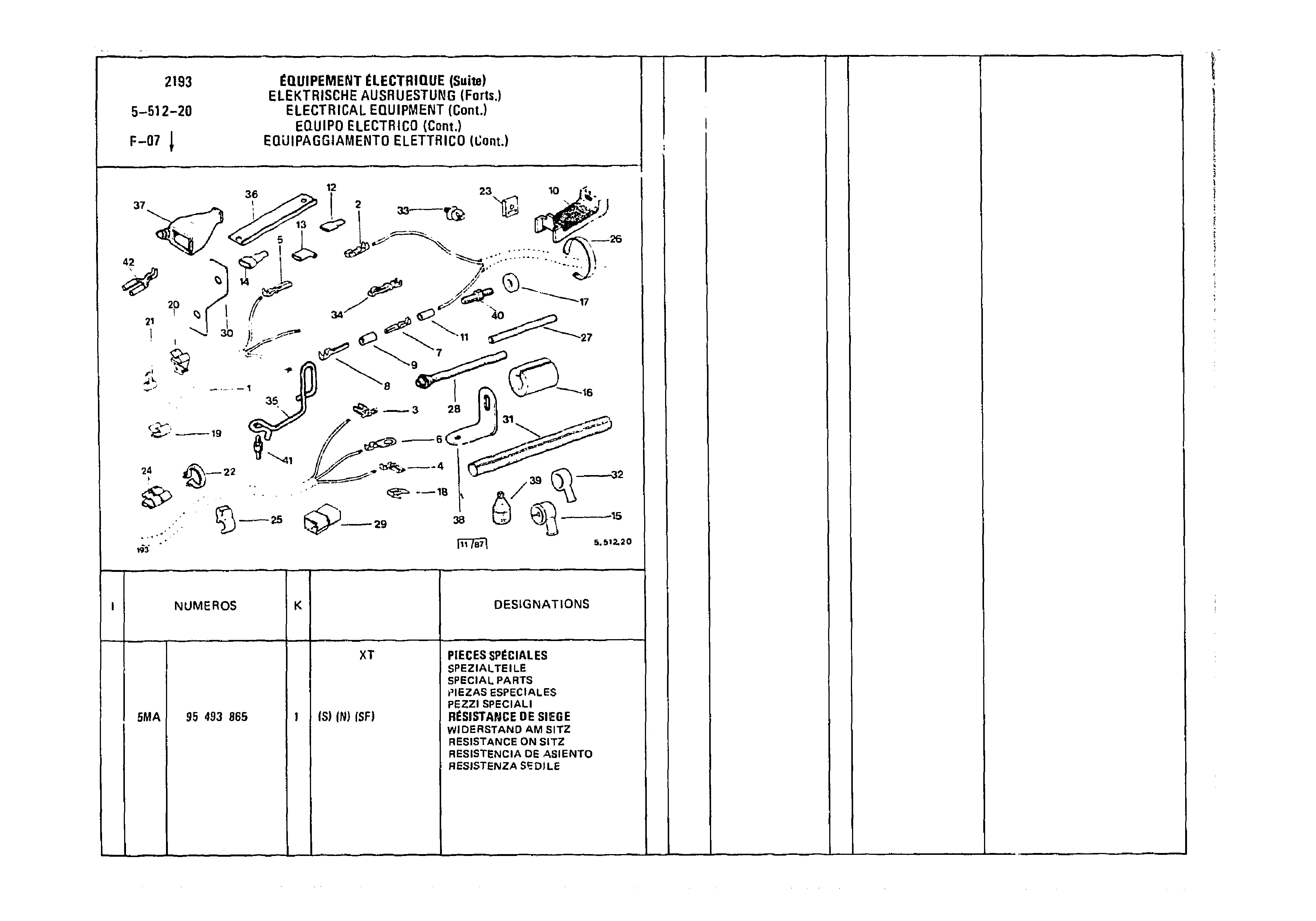Electrical Equipment, page 557 of 985 — CX Parts Catalogue — 1981–1985