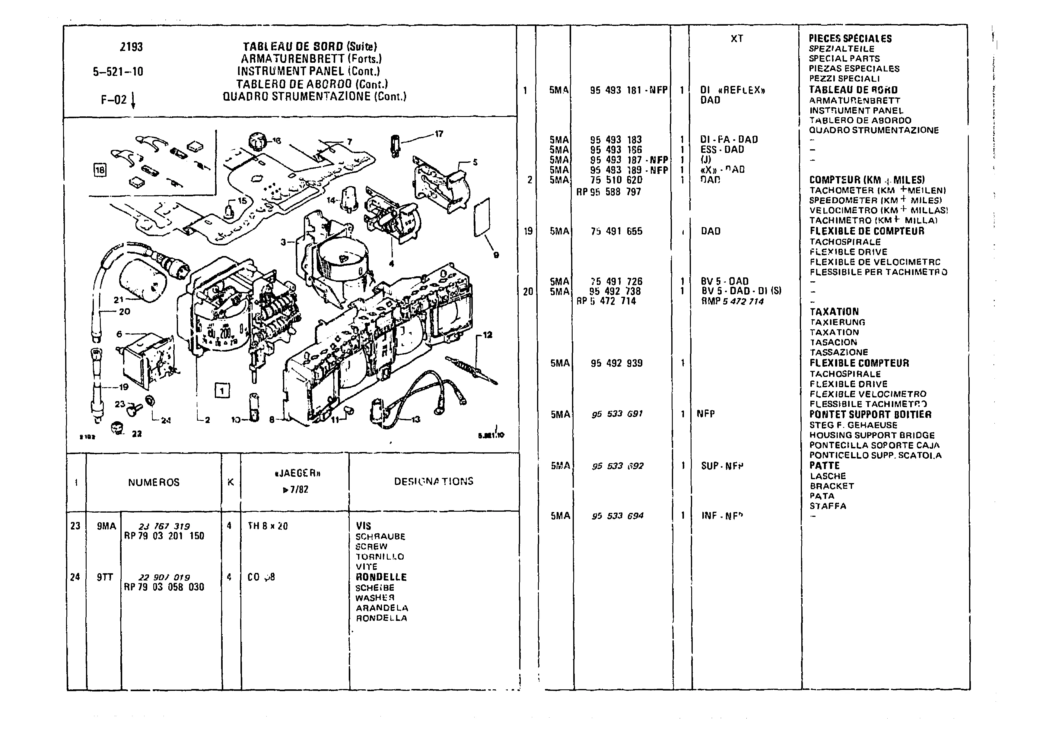 Instrument Panel, page 562 of 985 — CX Parts Catalogue — 1981–1985