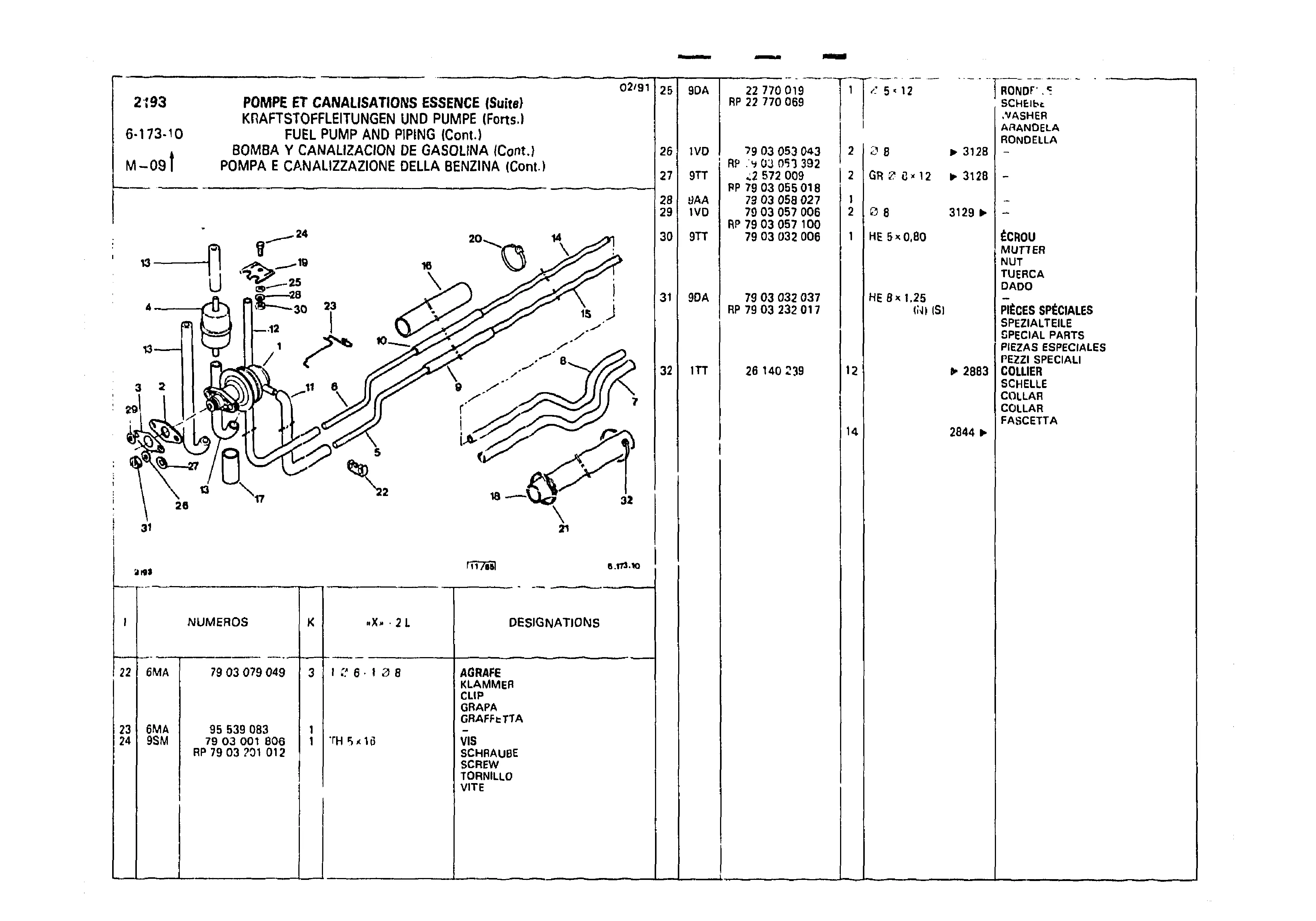Fuel Pump And Piping, page 631 of 985 — CX Parts Catalogue — 1981–1985