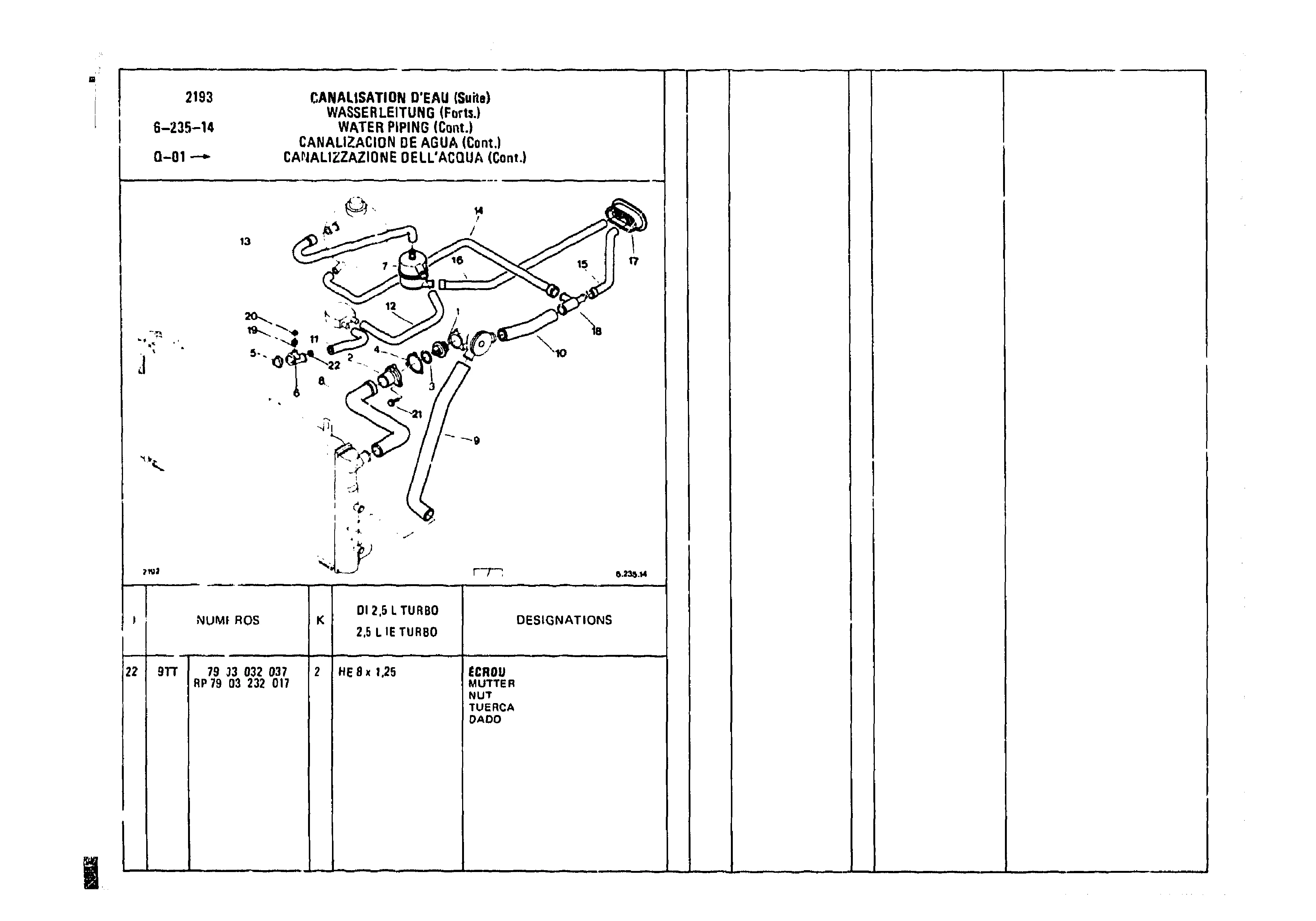 Water Piping, page 682 of 985 — CX Parts Catalogue — 1981–1985
