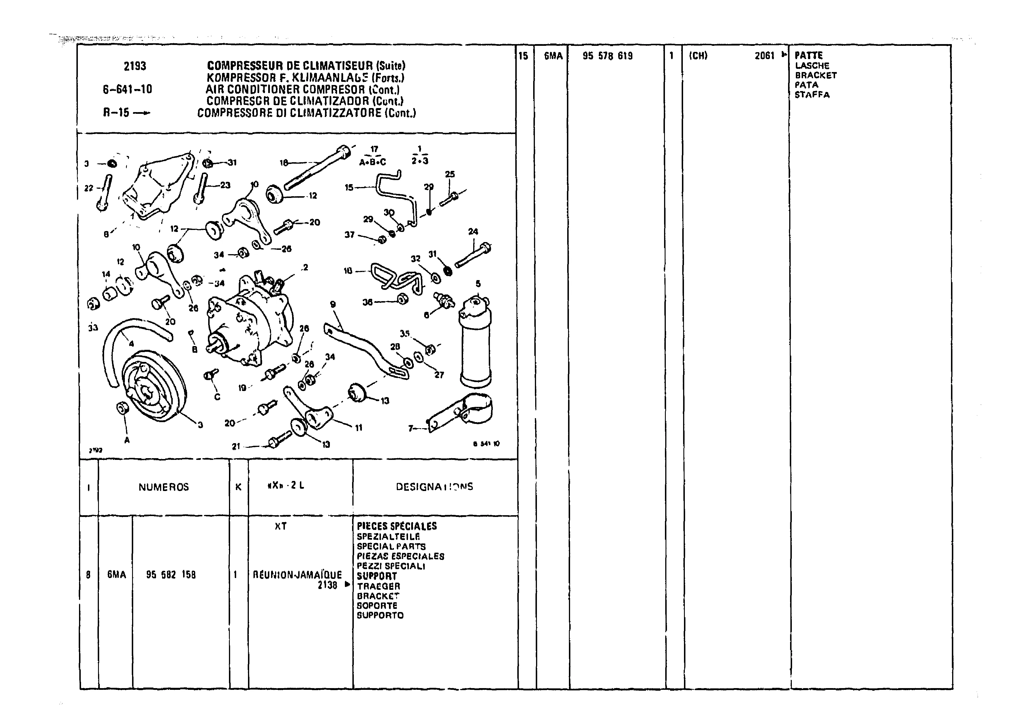 Air Conditioner Compressor, page 697 of 985 — CX Parts Catalogue — 1981–1985