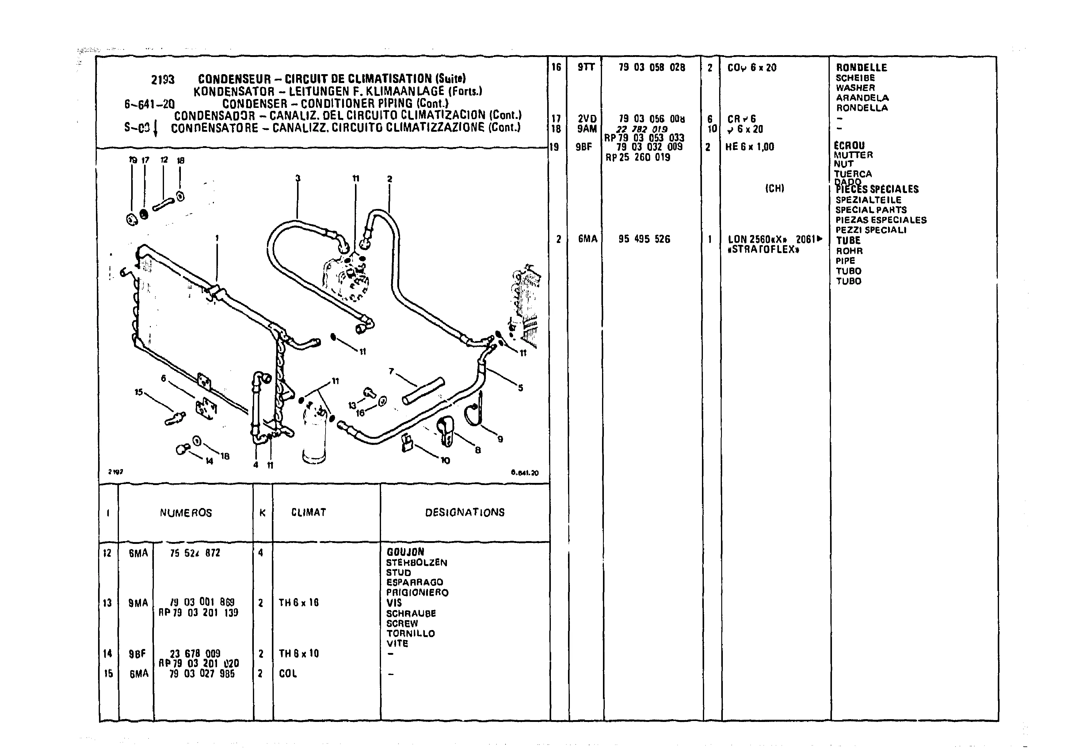 Condenser - Conditioner Piping, page 705 of 985 — CX Parts Catalogue — 1981–1985