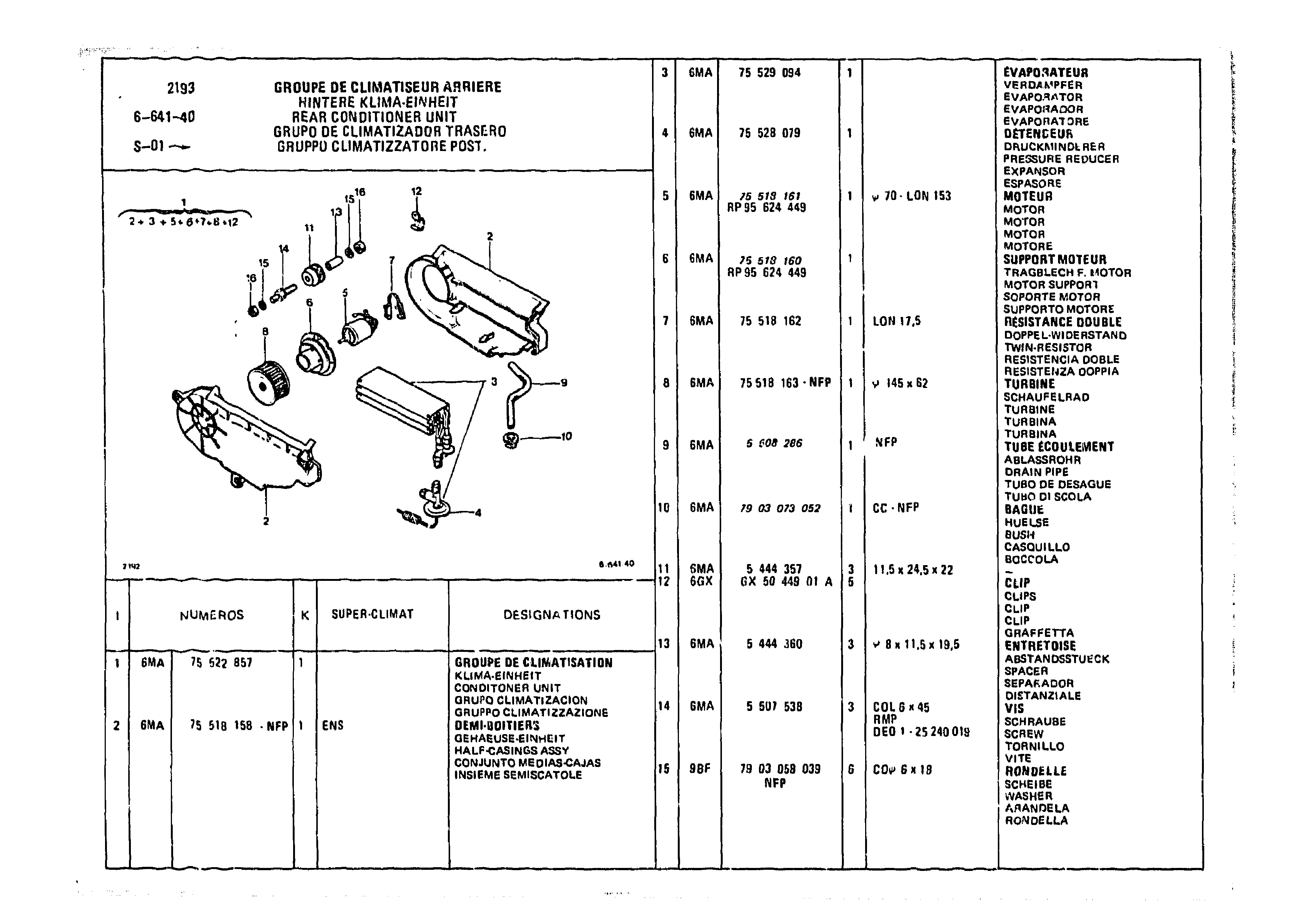 Rear Conditioner Unit, page 712 of 985 — CX Parts Catalogue — 1981–1985