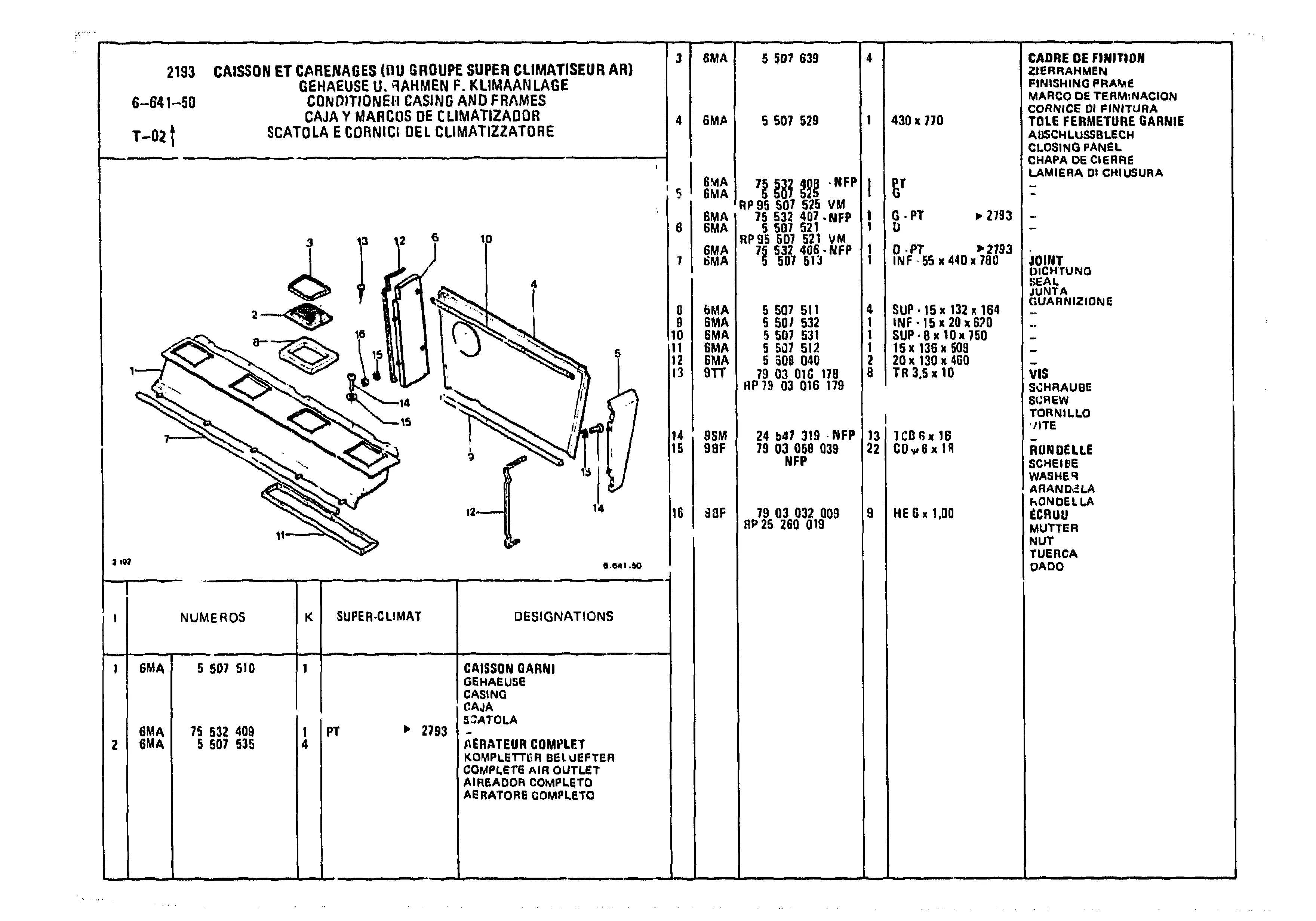 Casing And Frames, page 714 of 985 — CX Parts Catalogue — 1981–1985