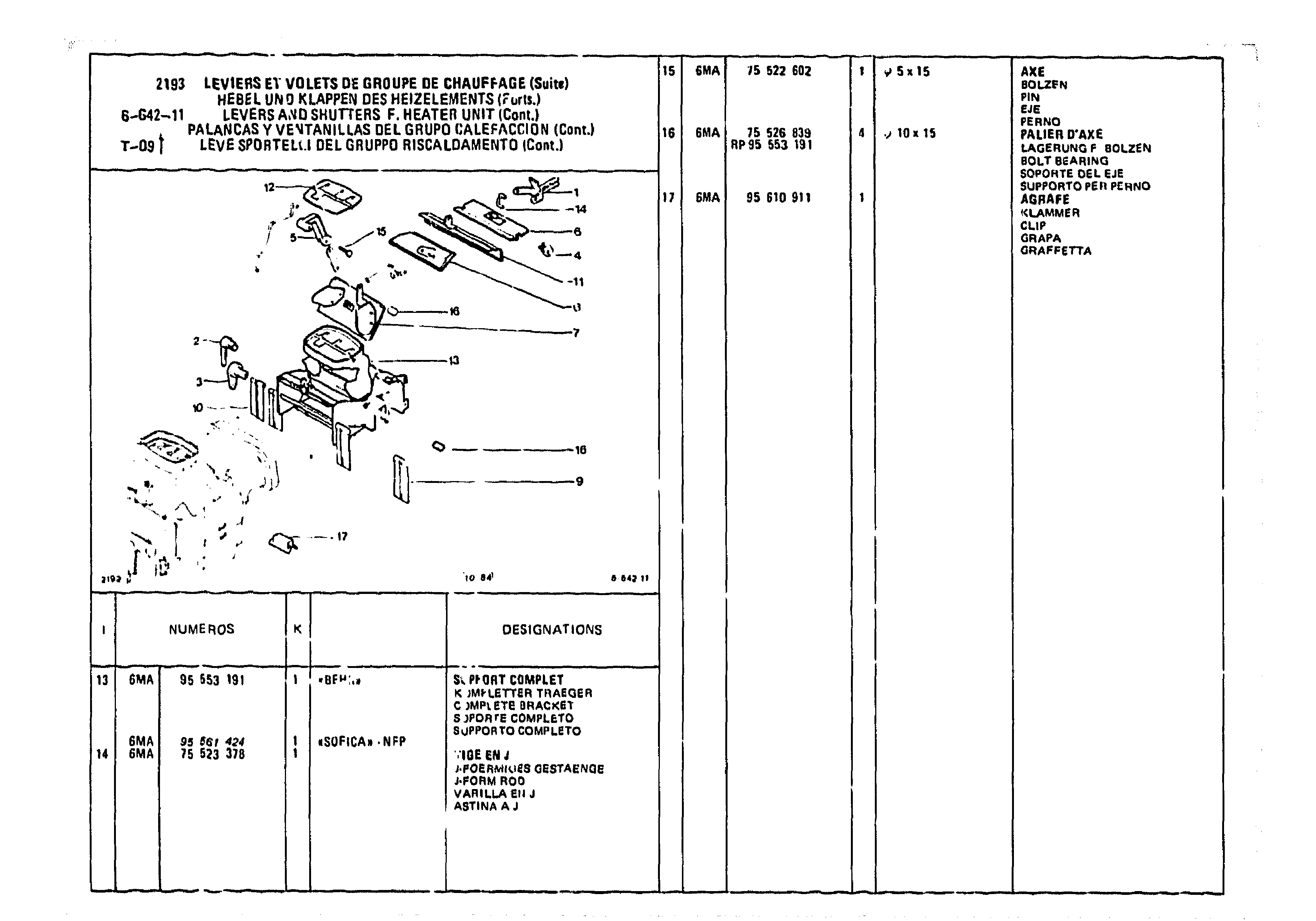 Levers And Shutters, page 721 of 985 — CX Parts Catalogue — 1981–1985