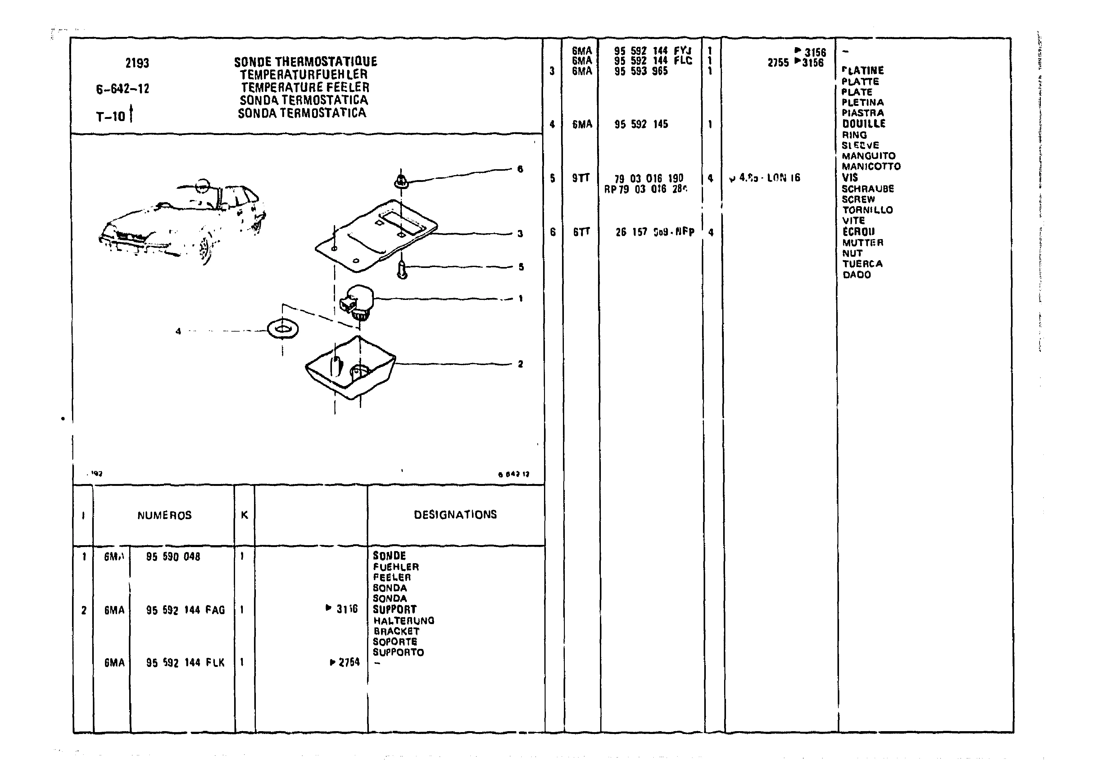 Temperature Feeler, page 722 of 985 — CX Parts Catalogue — 1981–1985