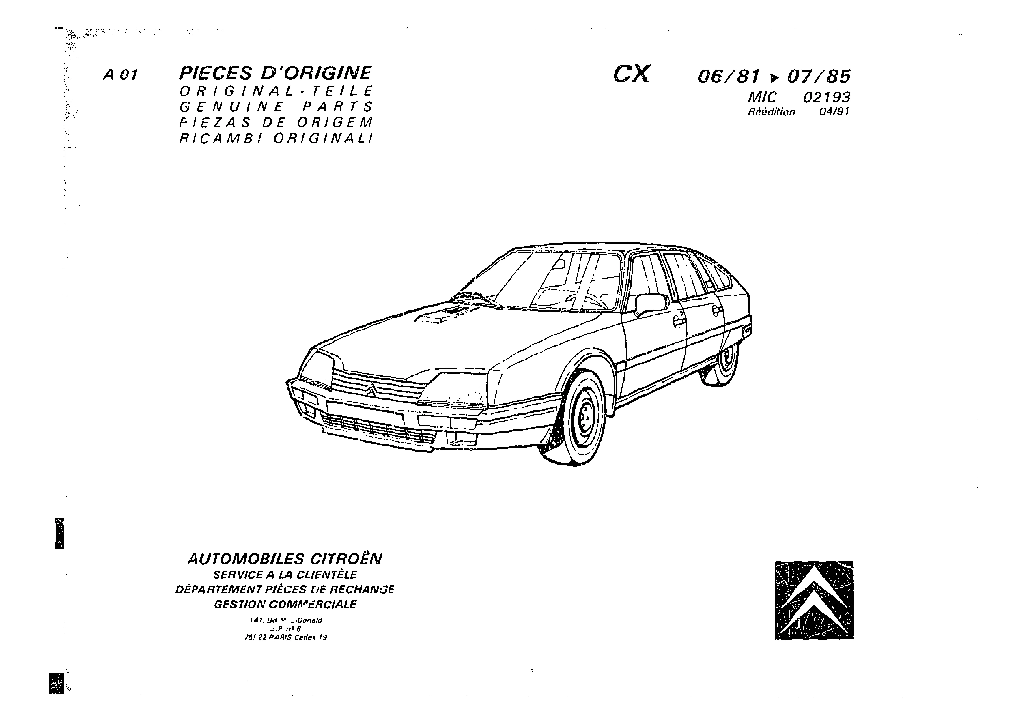 CX 81-85, page 736 of 985 — CX Parts Catalogue — 1981–1985