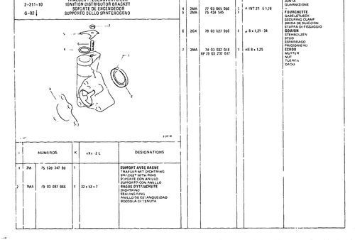 Ignition Distribution Bracket, page 342 — CX Parts Catalogue — 1981–1985