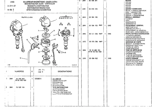 Magnetic Distributor, page 348 — CX Parts Catalogue — 1981–1985