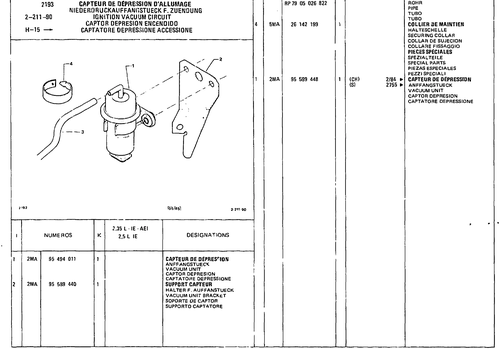Ignition Vacuum Circuit, page 358 — CX Parts Catalogue — 1981–1985